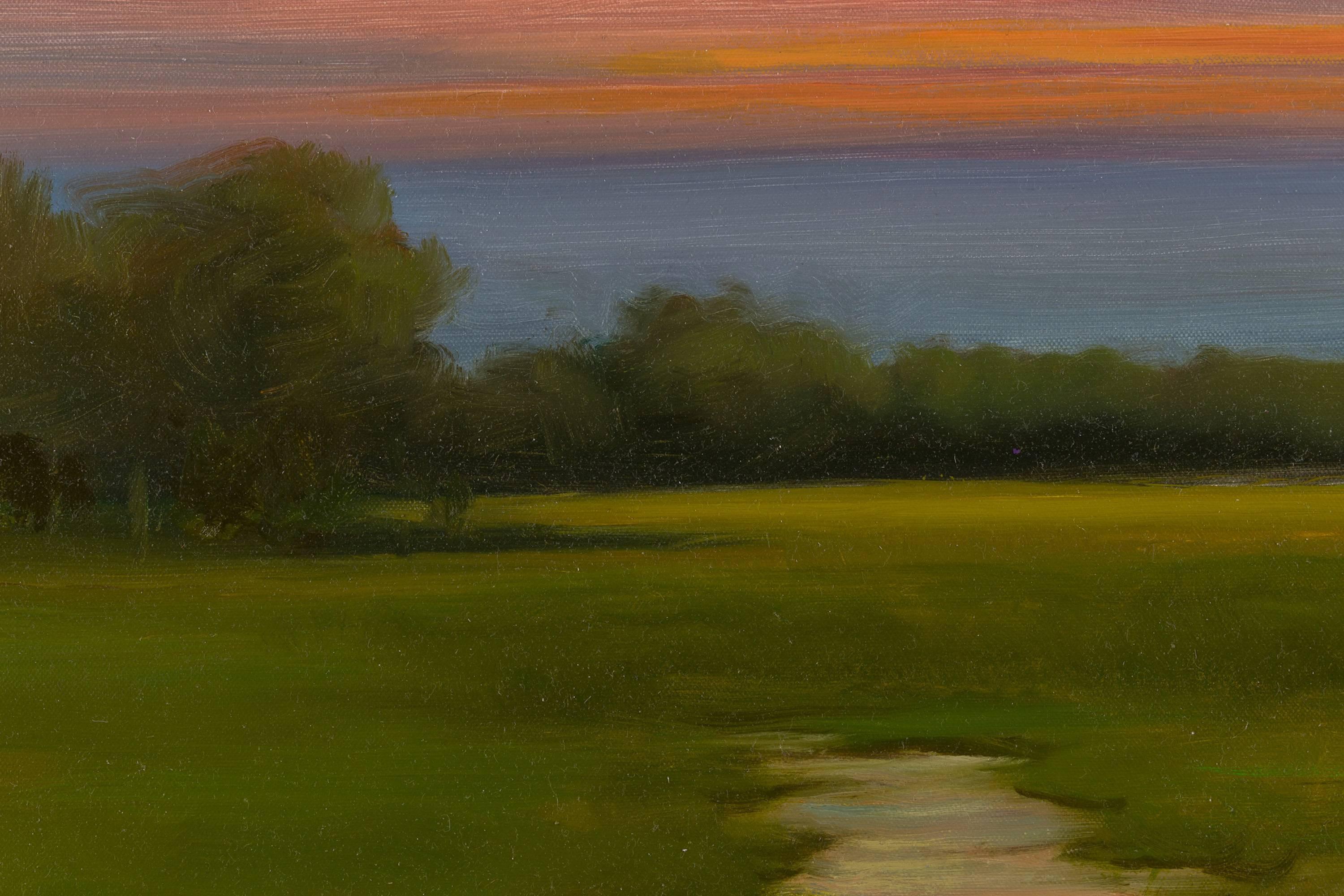Evening's Blush - Brown Landscape Painting by Dennis Sheehan