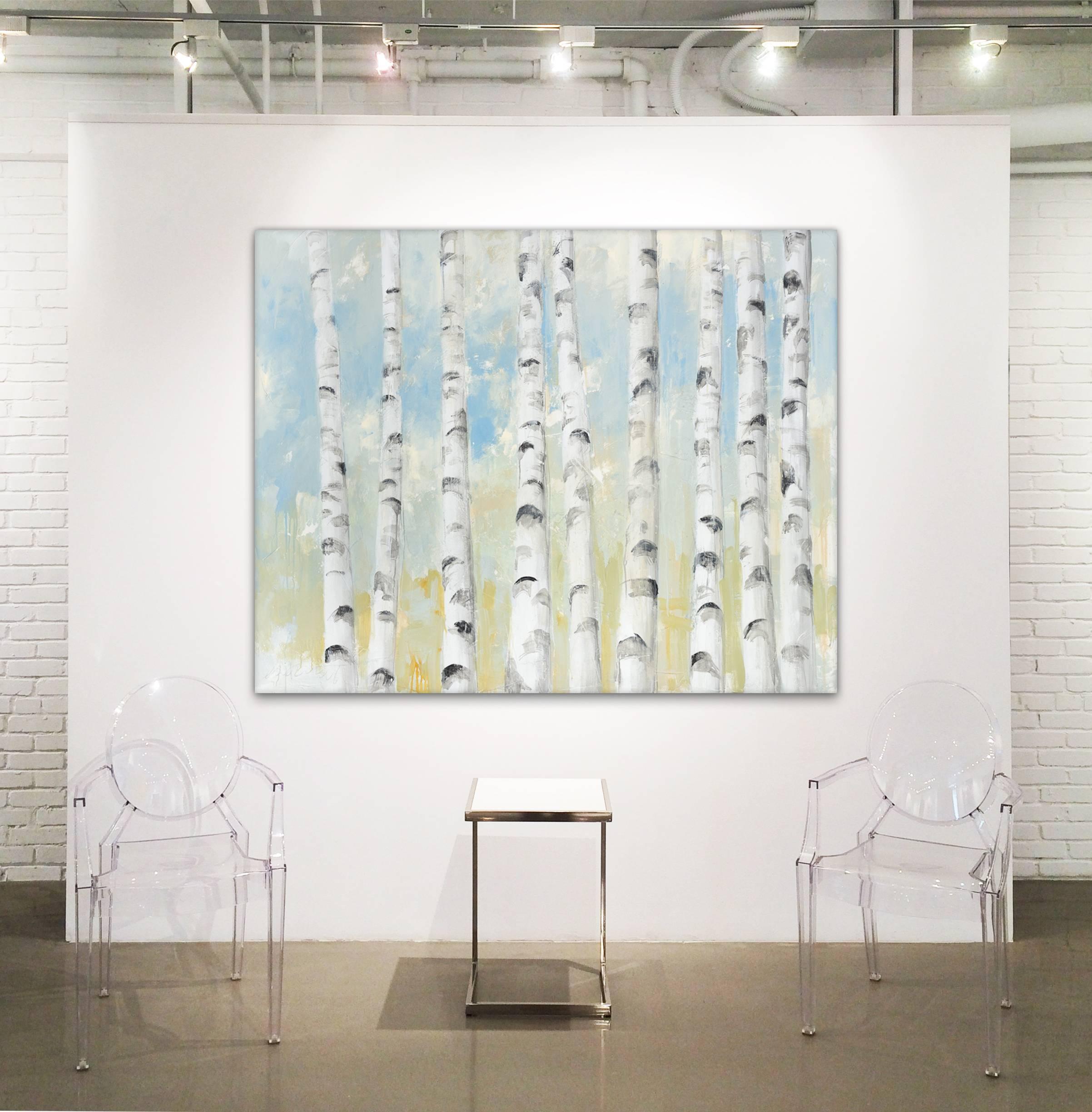 Birches II - Painting by Eric Abrecht
