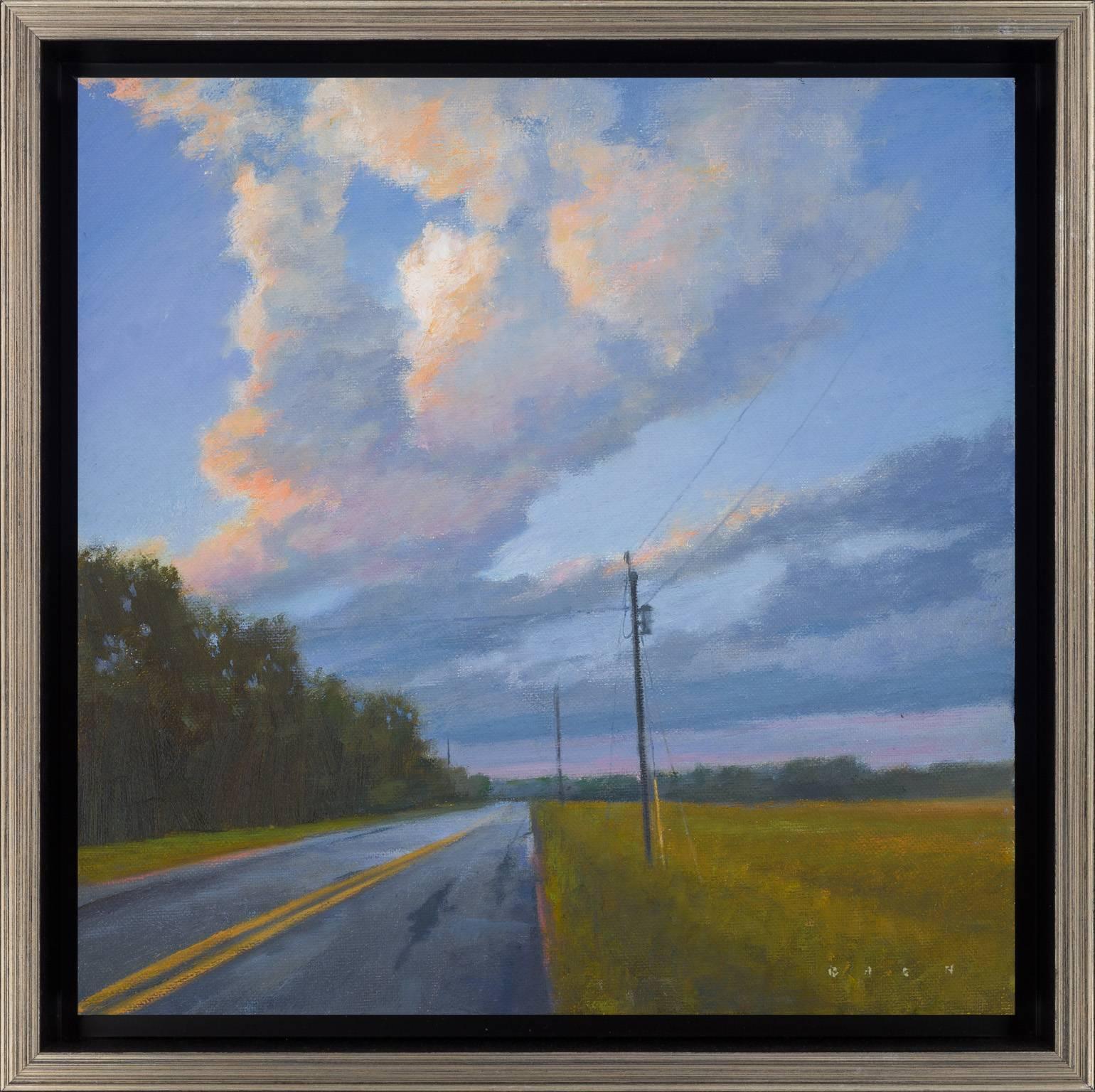 Stephen Bach Landscape Painting - Wet Highway