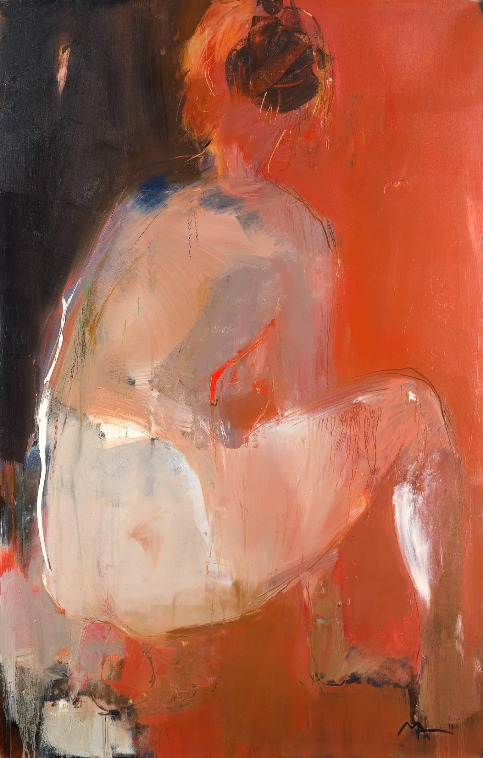 Alina Maksimenko Abstract Painting - The Bather