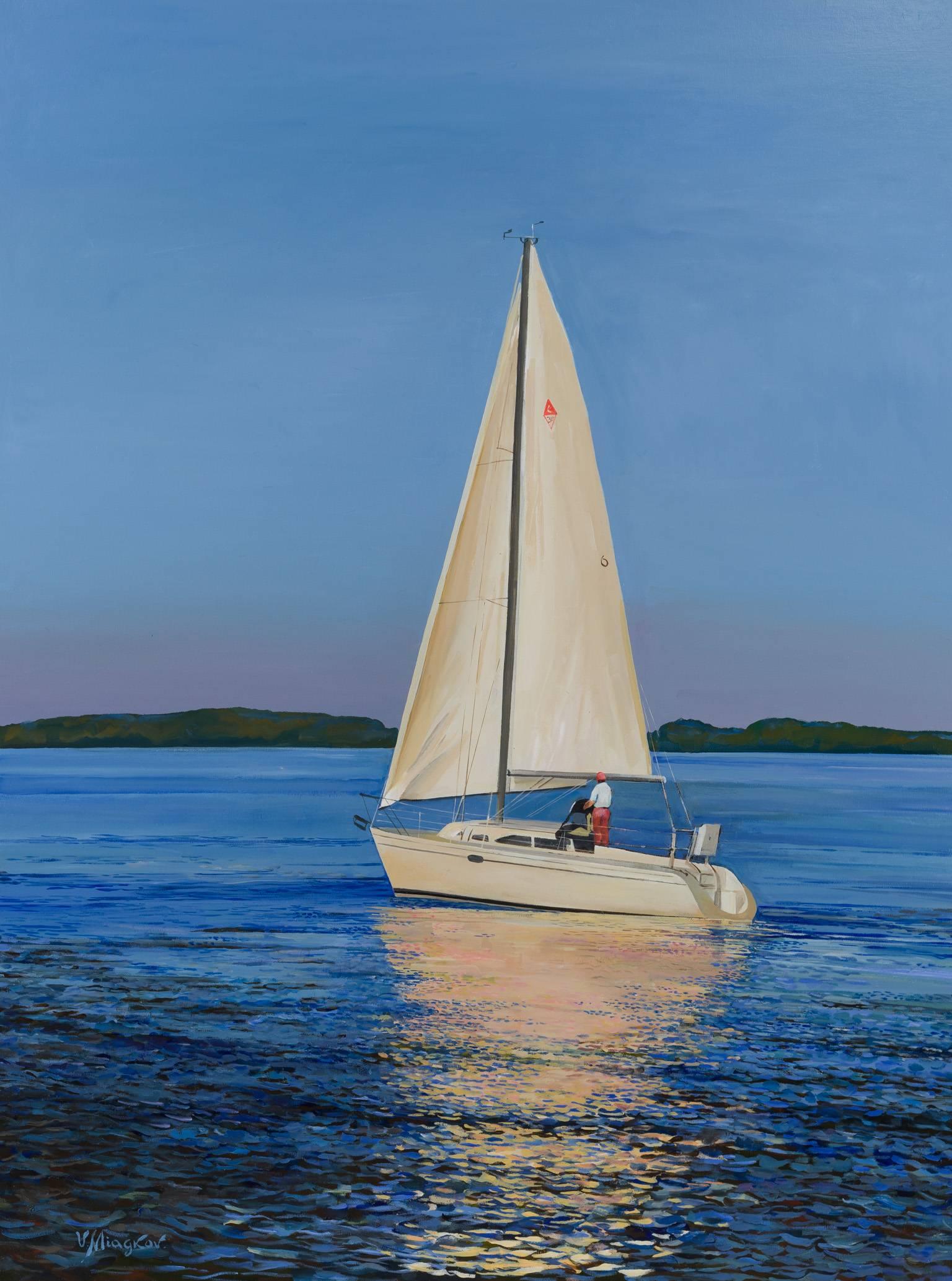 Evening Sail - Painting by Vitali Miagkov