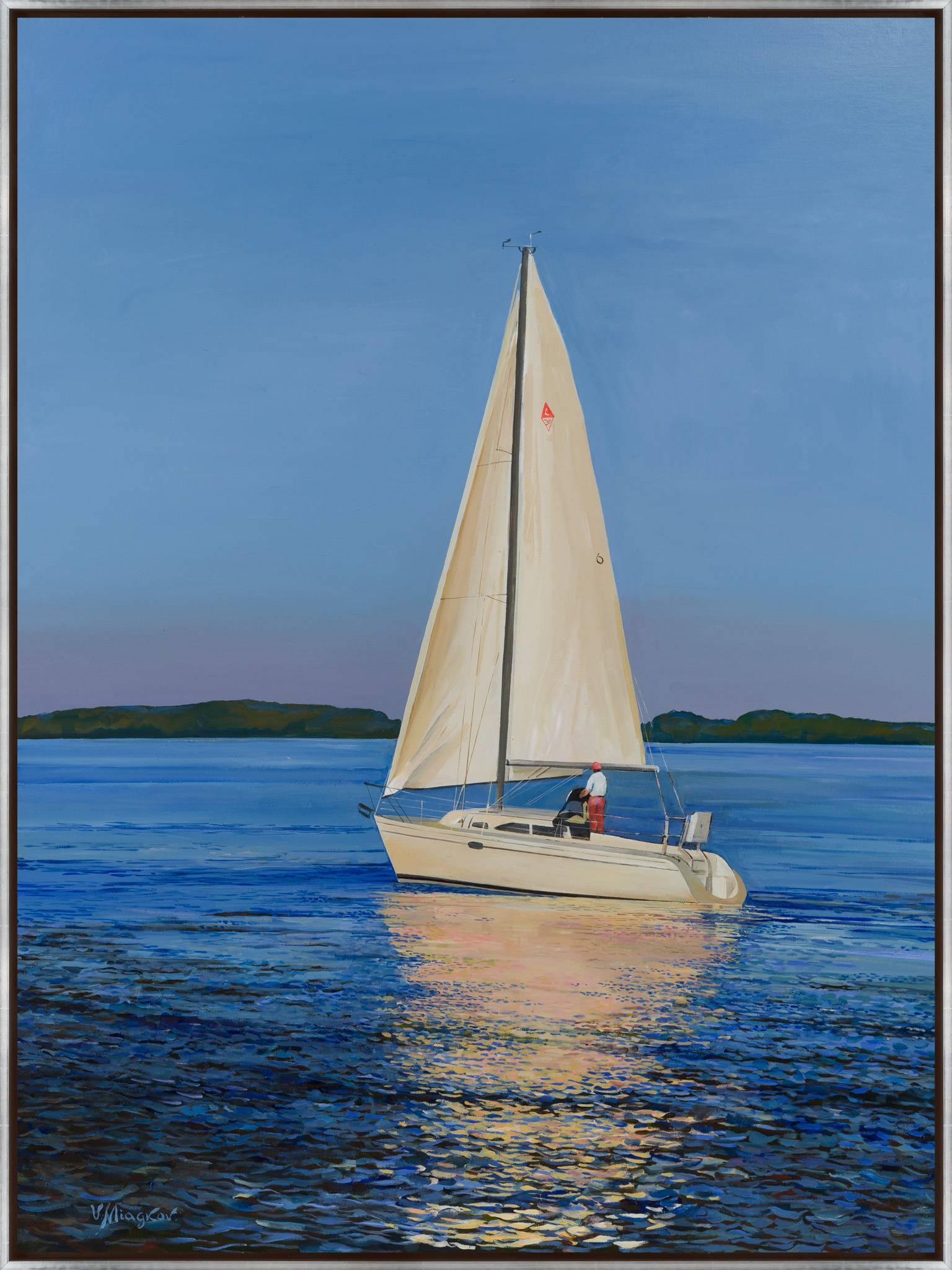 Vitali Miagkov Landscape Painting - Evening Sail