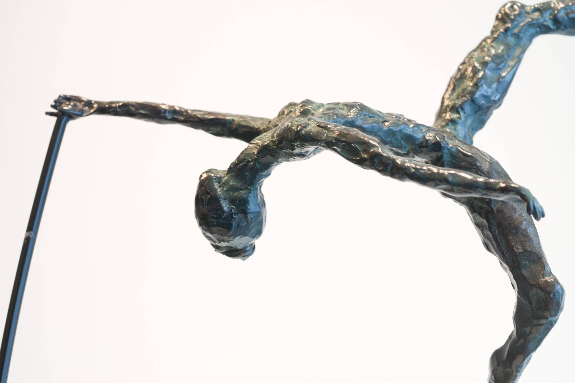 Pole Vaulter - Sculpture by Don Wilks