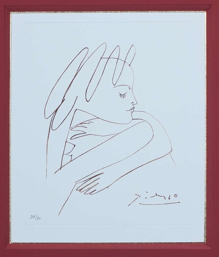 Pablo Picasso Portrait Print - Woman