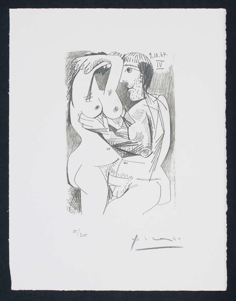 Pablo Picasso Figurative Print - The Taste of Happiness 9.10.64 IV