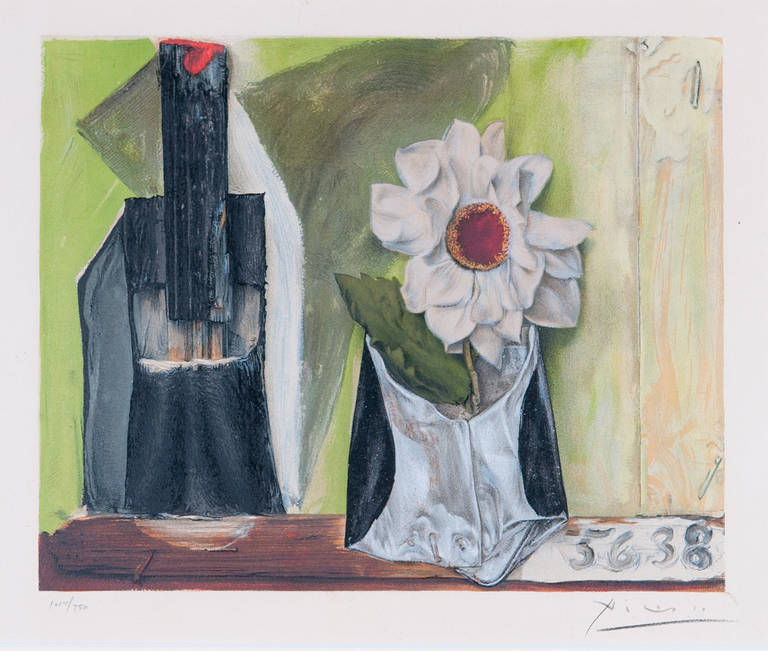 Pablo Picasso Still-Life Print - Flower in iron pot