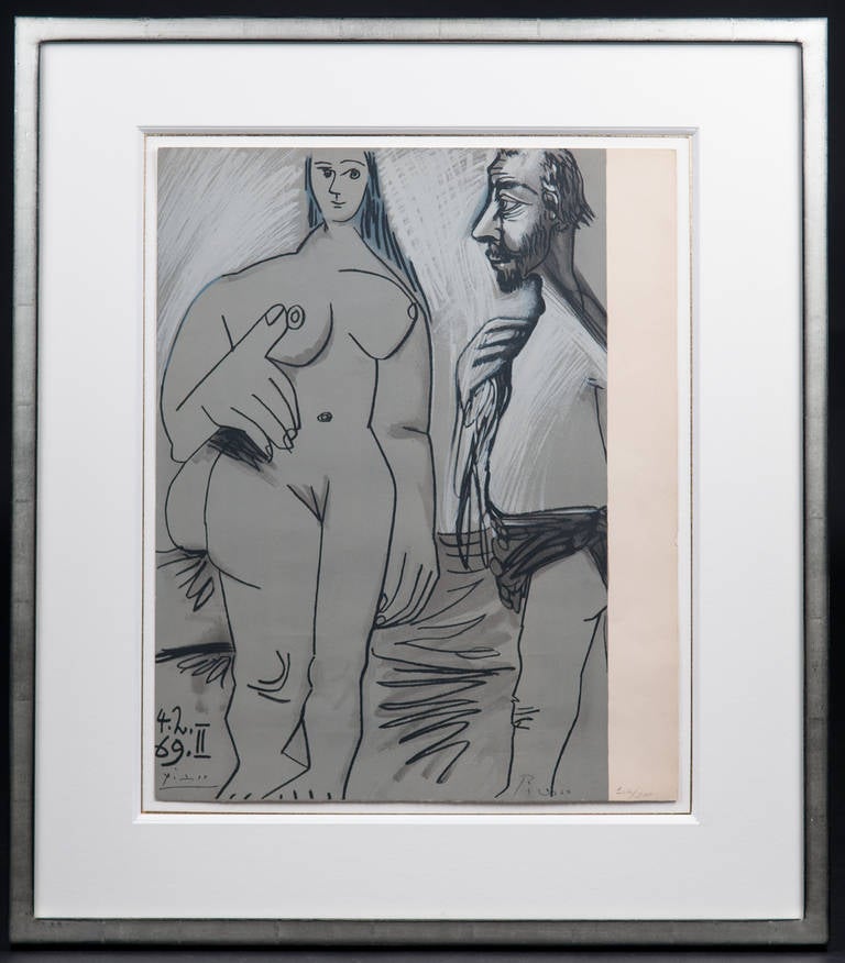 The painter and his Model - Print by Pablo Picasso