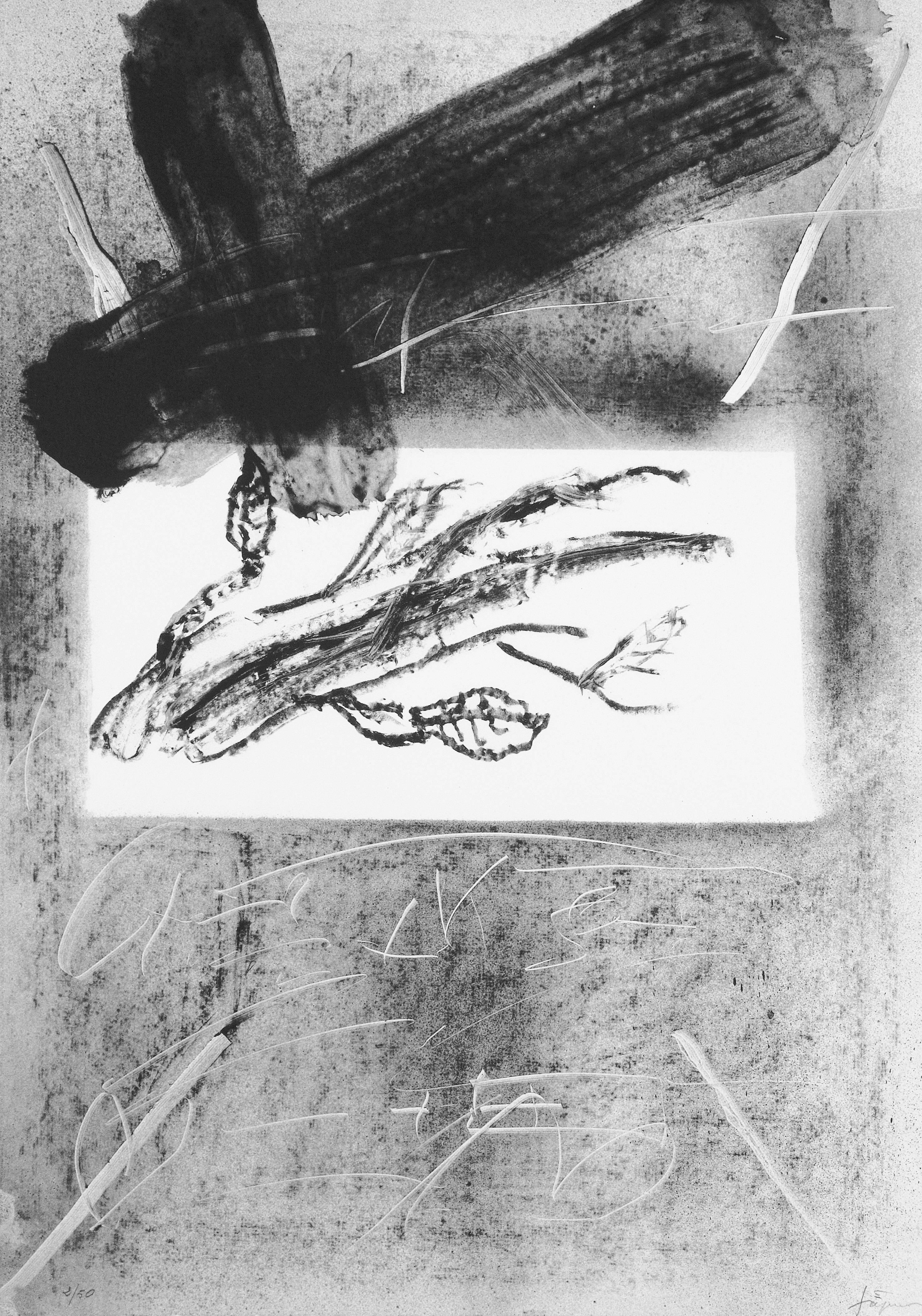 Antoni Tàpies Still-Life Print - Branca i Creu