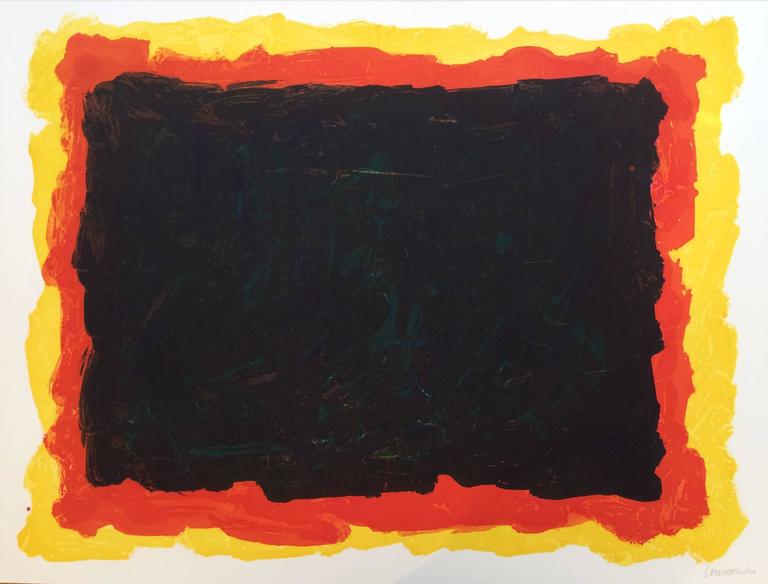 Sol LeWitt Abstract Print - Irregular Red Yellow+Blue