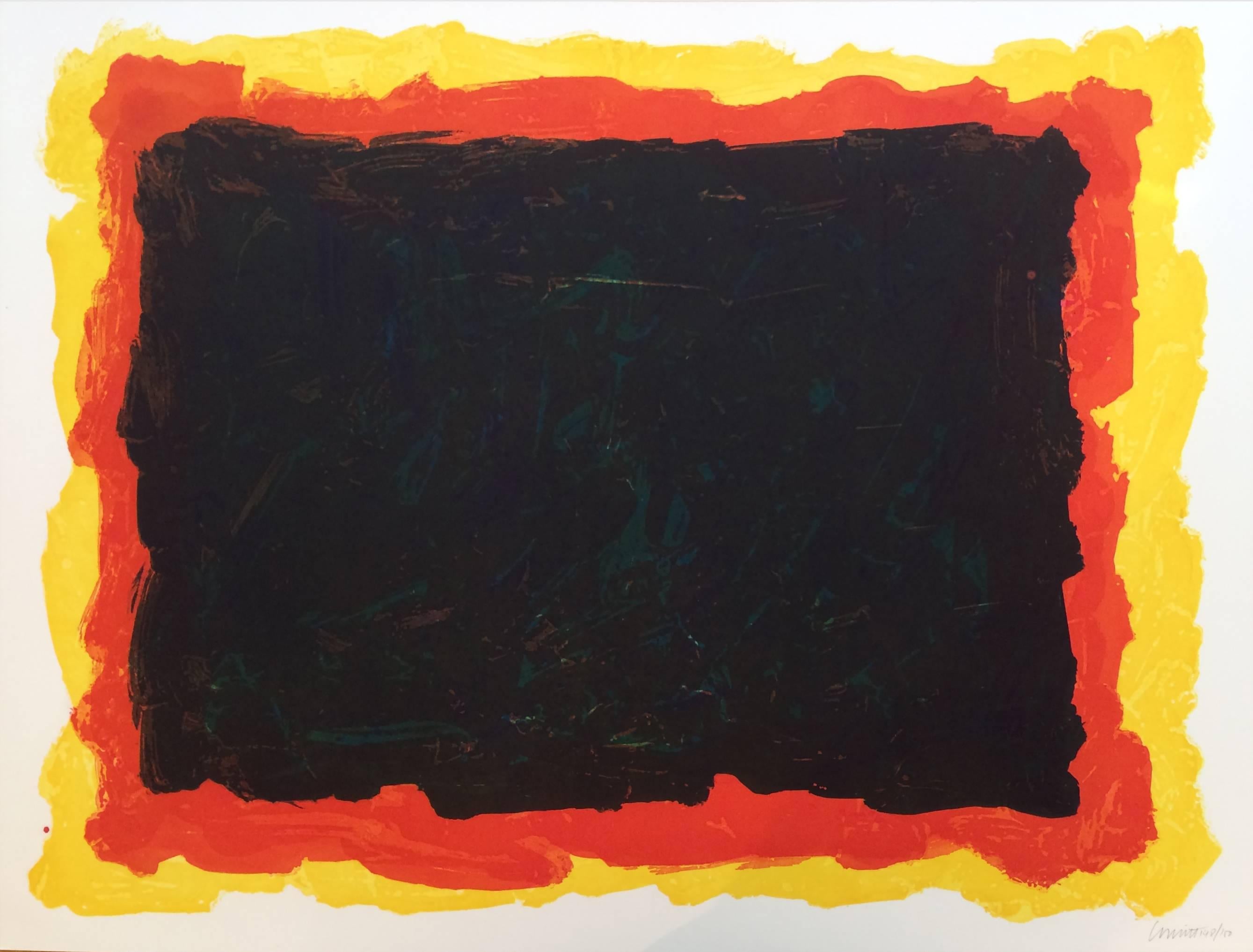 Sol LeWitt Abstract Print - Irregular Red Yellow+Blue