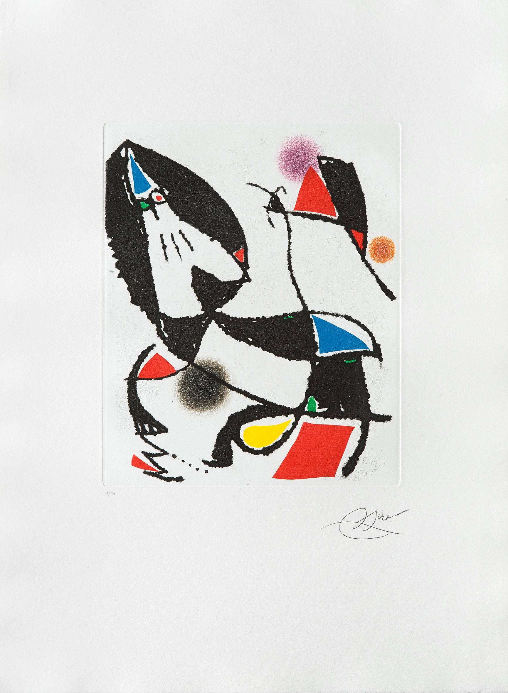 Joan Miró Abstract Print - Les Montagnards VII