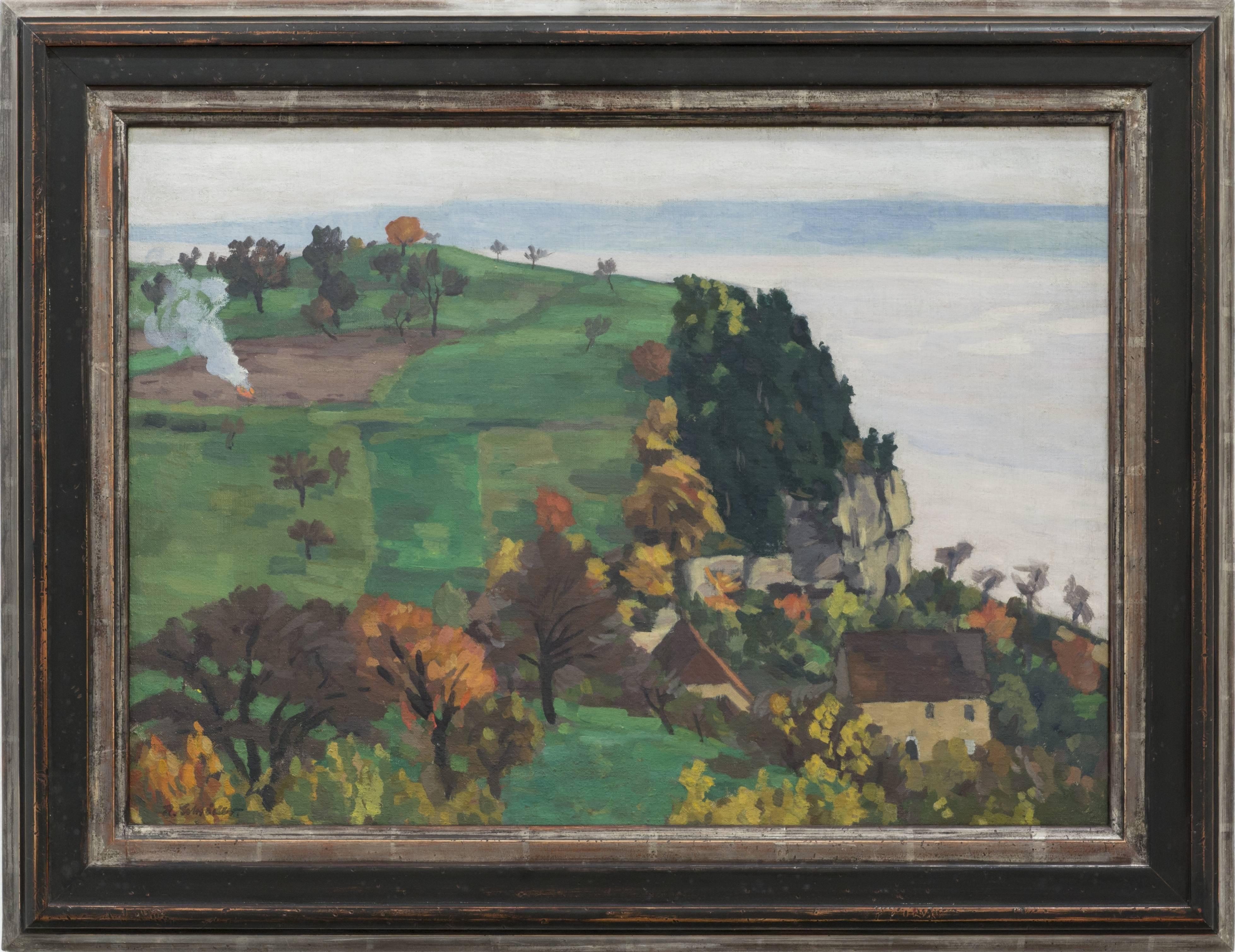 Heinrich Schröder Landscape Painting - At the coast, ca 1909/10 (Brittany/France)