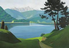 Landscape with lake, 1920s/30s