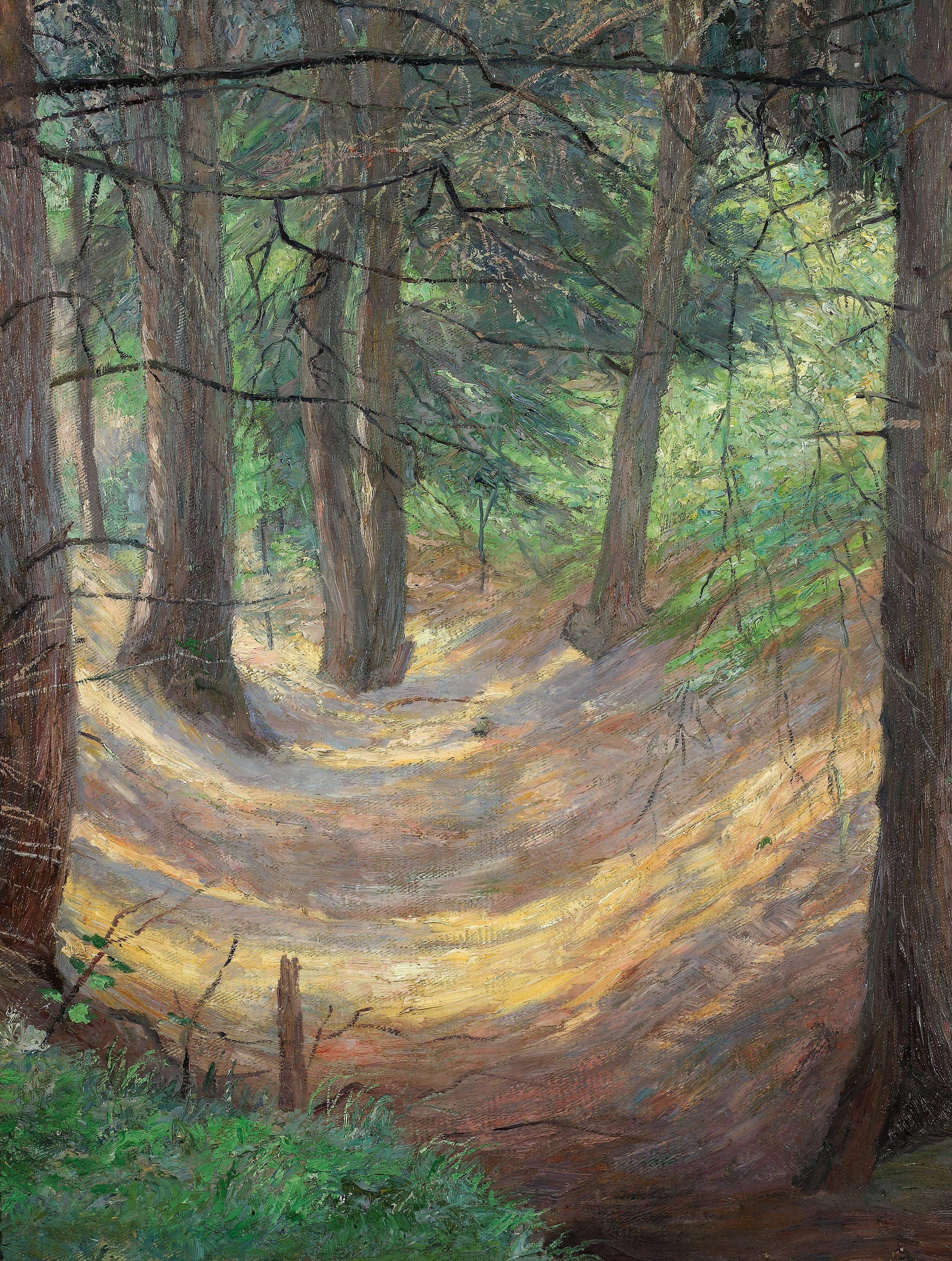 In the forest - Painting by Friedrich König