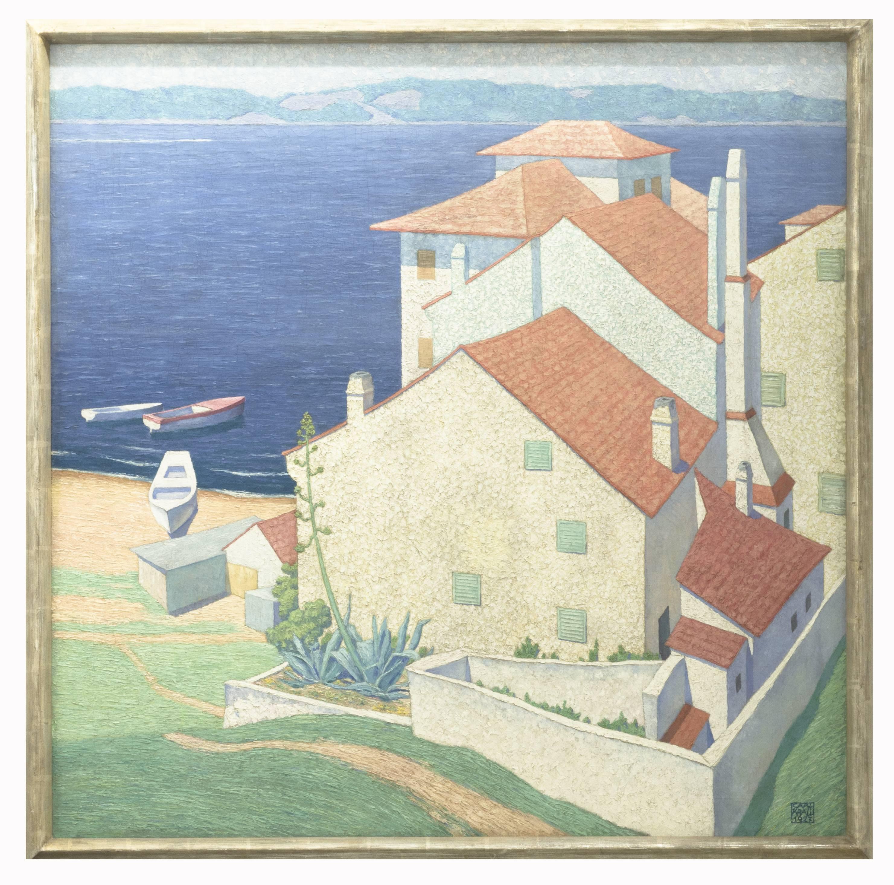 Carl Krall Landscape Painting - Lussin (Losinj), Croatia, 1927