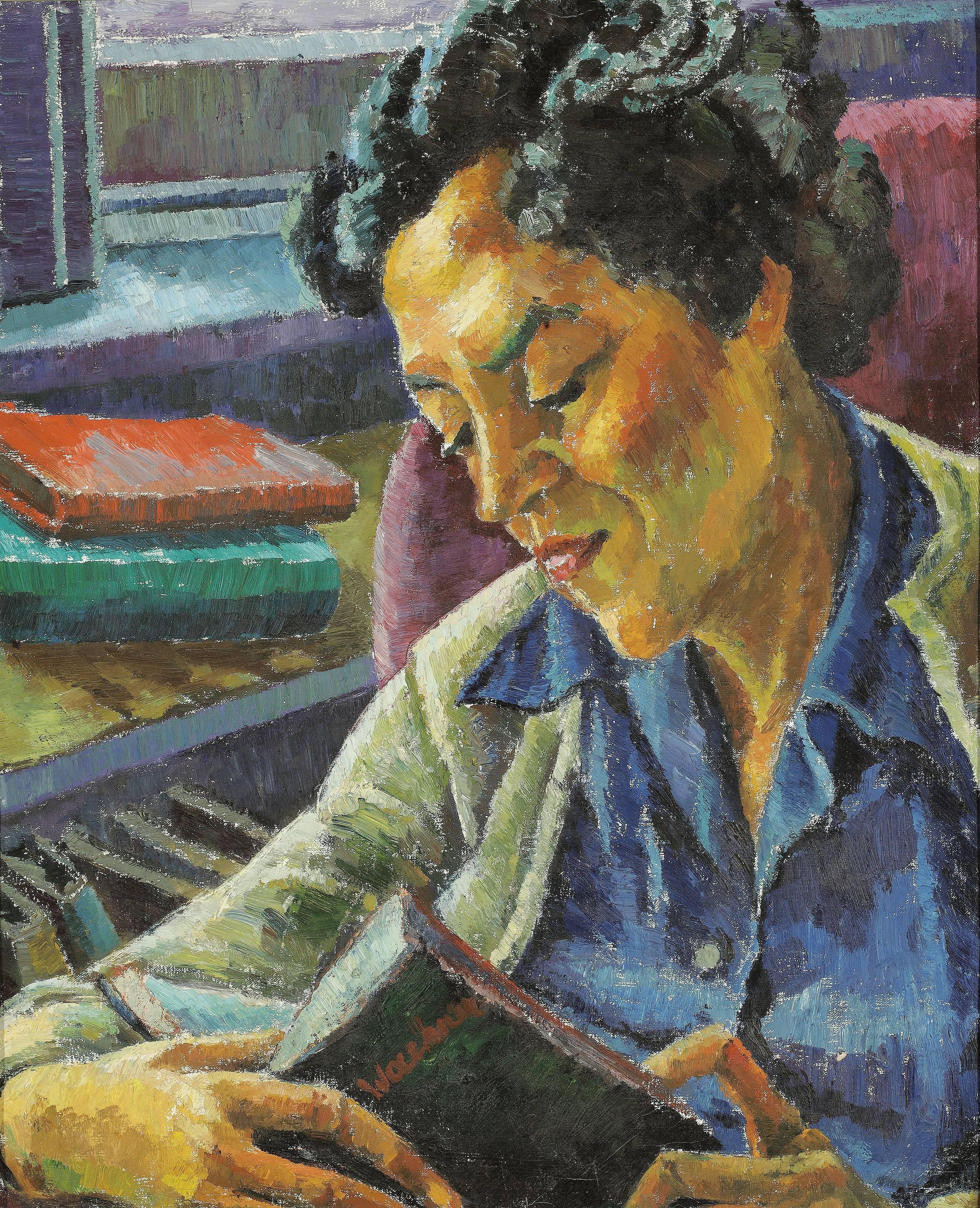 Margret Gump, 1940s - Painting by Trude Waehner