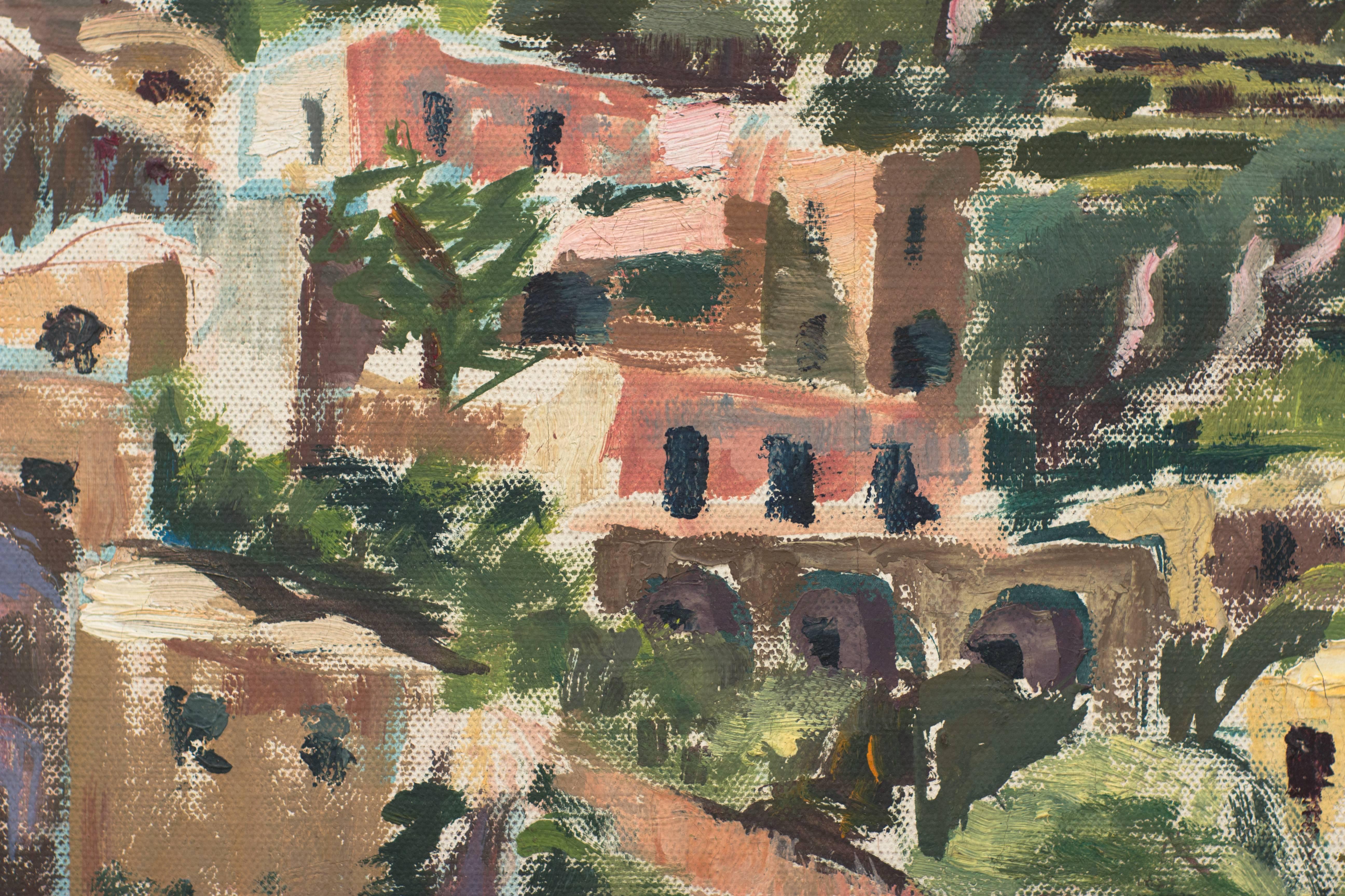 Positano, 1930s - Modern Painting by Trude Waehner