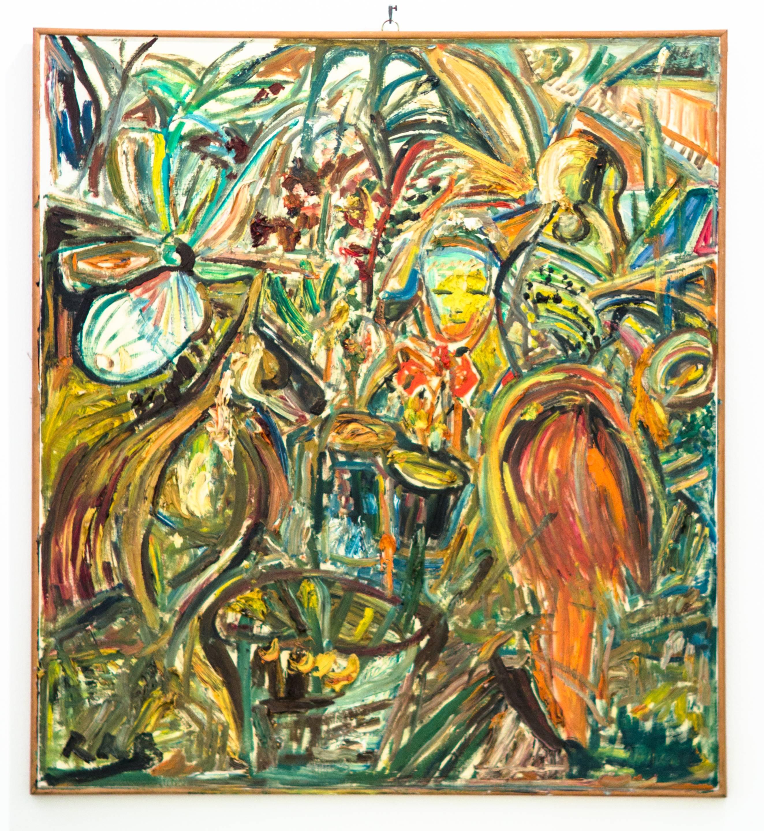 Rudolf Raimund Ballabene Abstract Painting - Jungle, 1960s