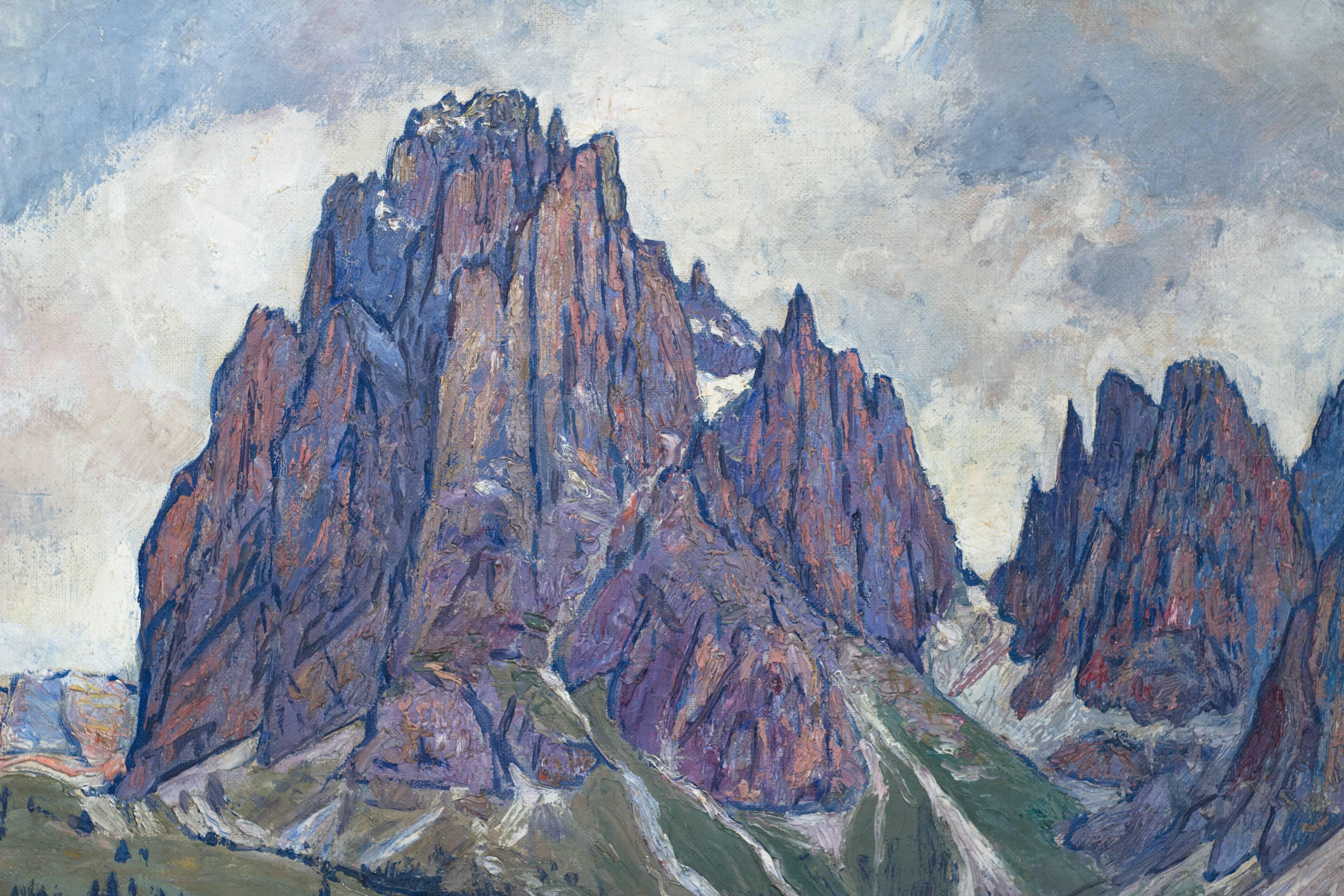 Dolomites - Modern Painting by Anton Josef Storch-Alberti