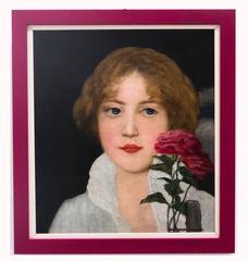 Girl with roses, 1920s/30s