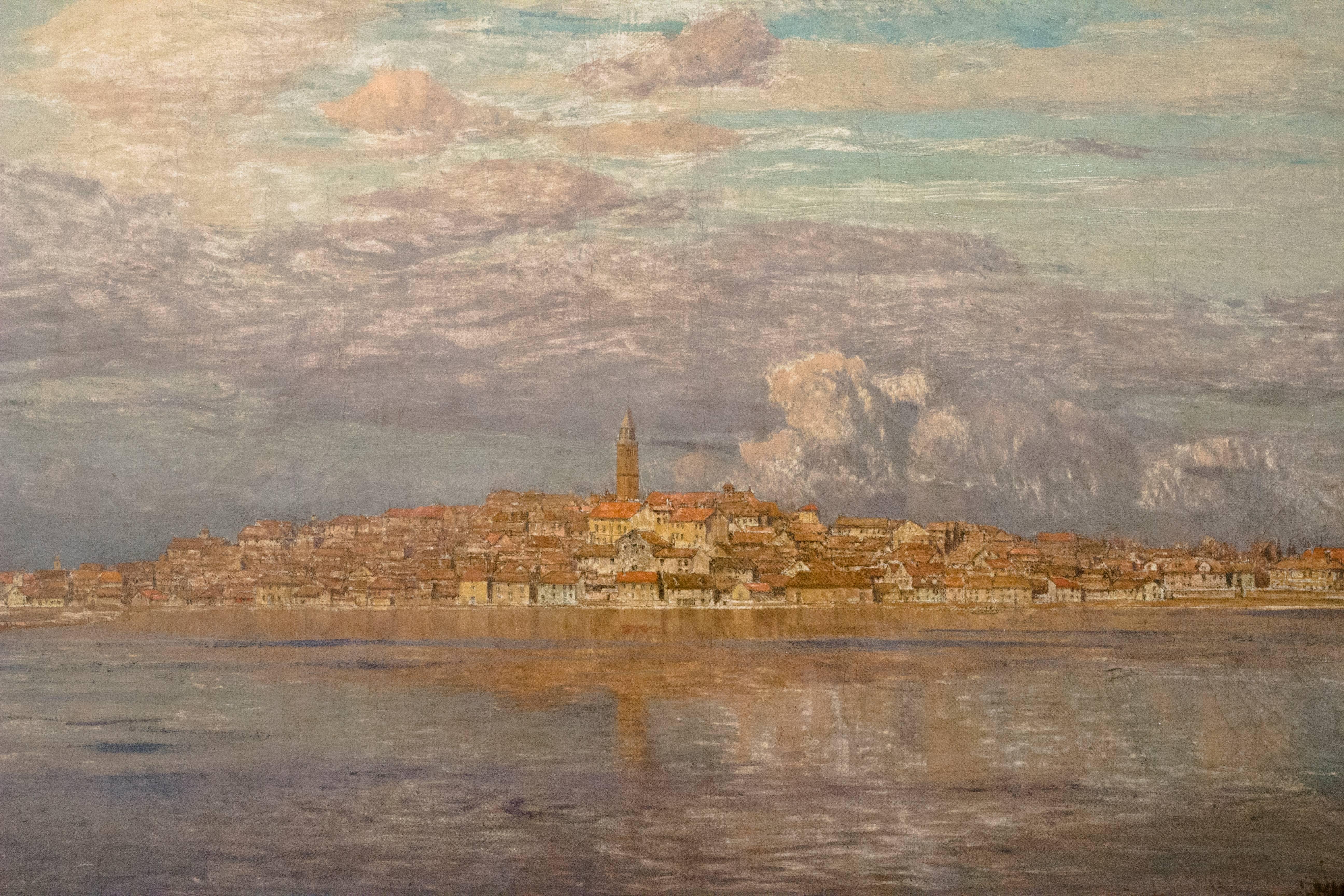 Capodistria/Koper, Slovenia, dated 1918 - Painting by Thomas Leitner
