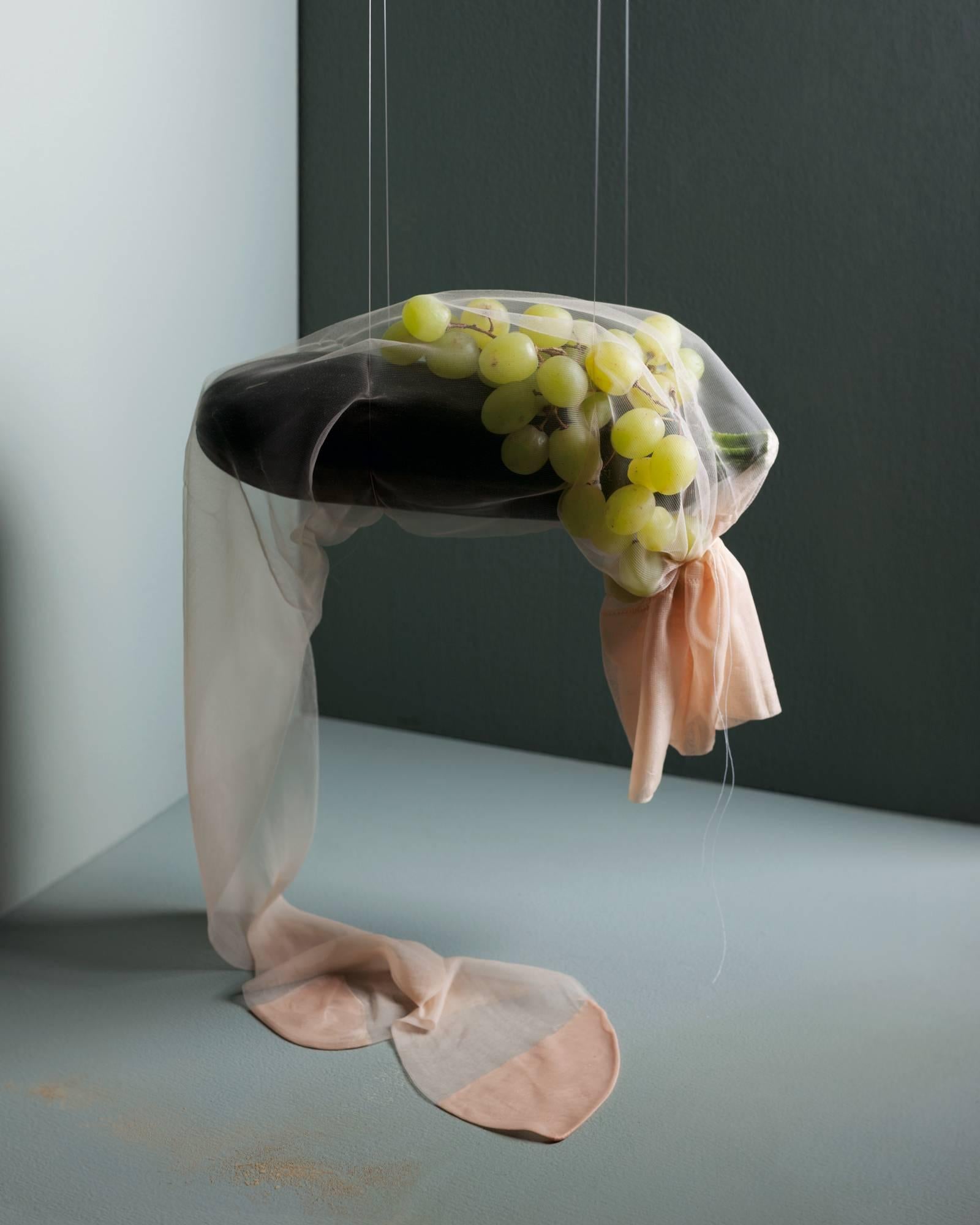 Alexandra Brand Still-Life Photograph - Eggplant & Stocking