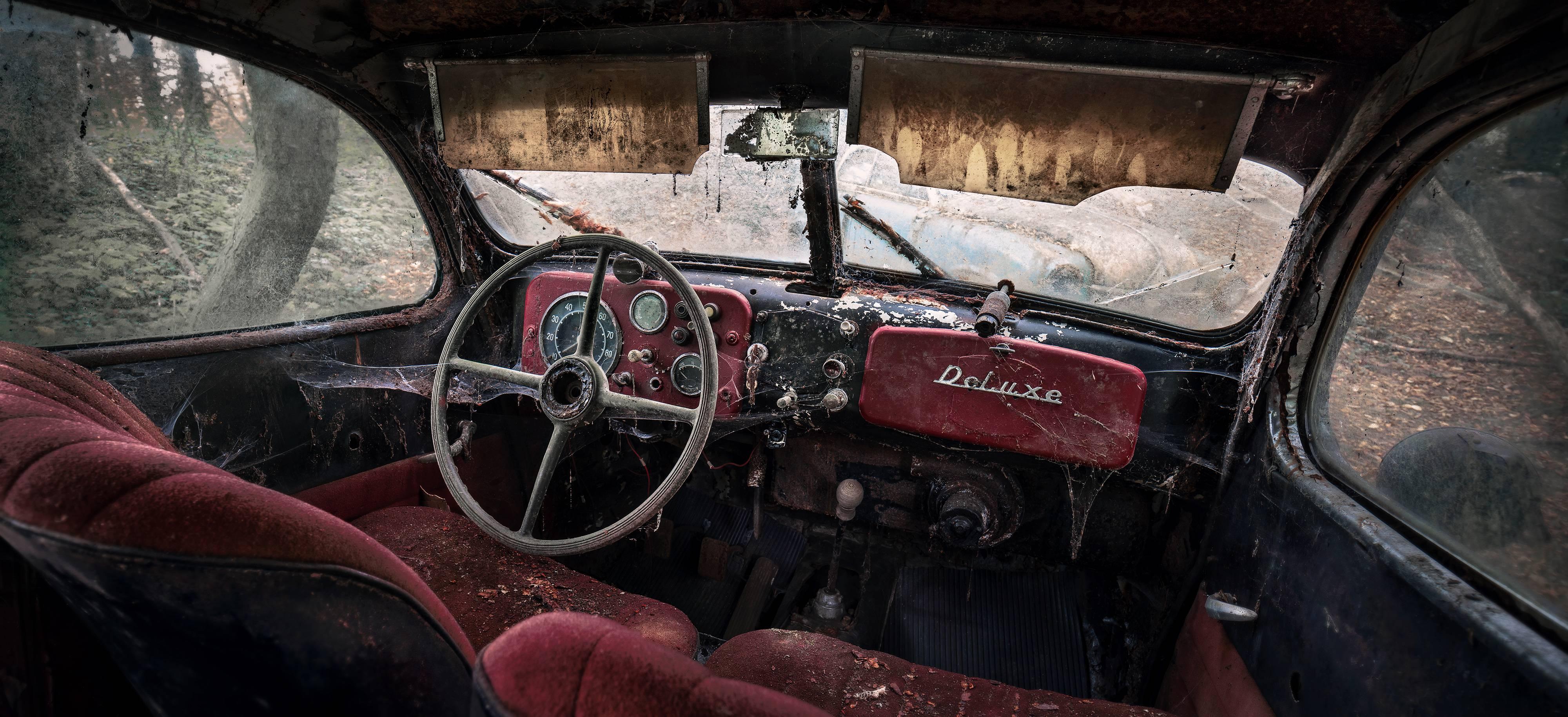 Jan Stel Color Photograph - Abandoned Car 02 (BMW) - 2016