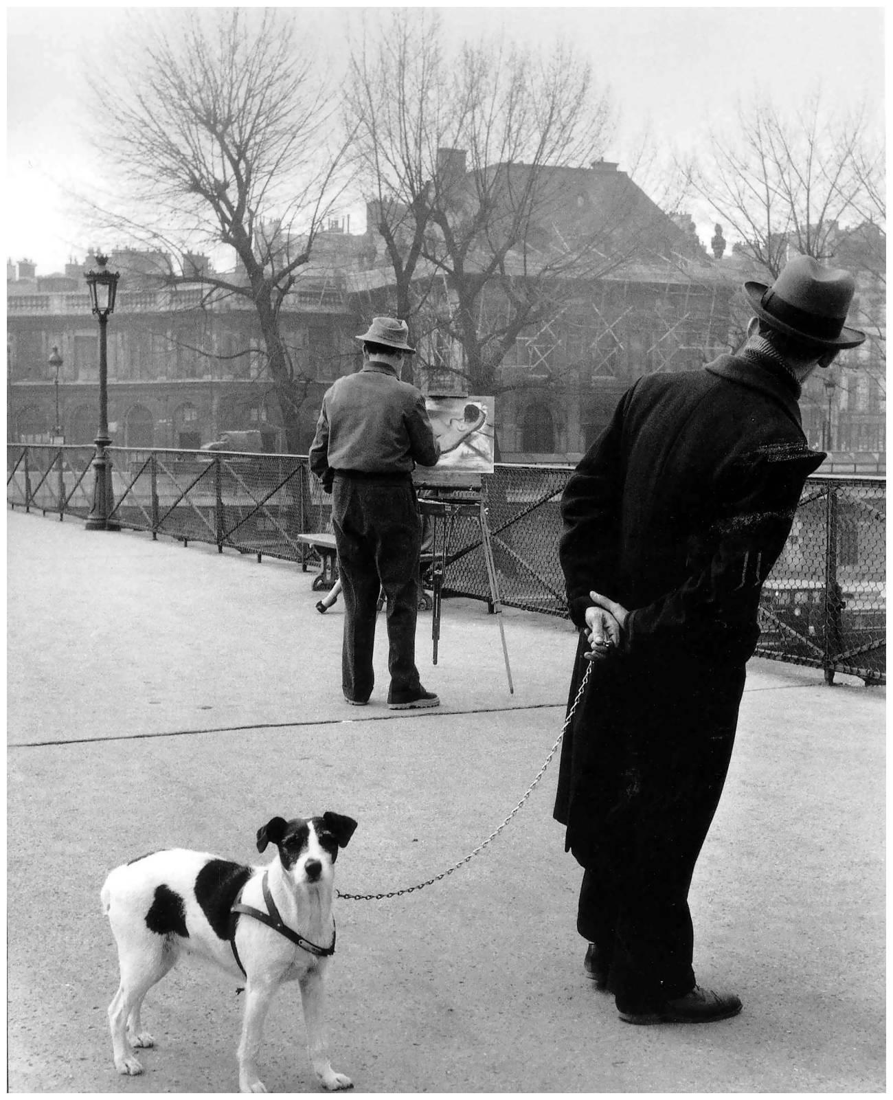 Robert Doisneau Black and White Photograph - Le Fox Terrier du Pont des Arts