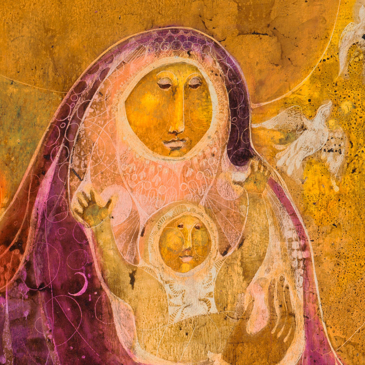 Mother and Child - Painting by Susan Seddon Boulet
