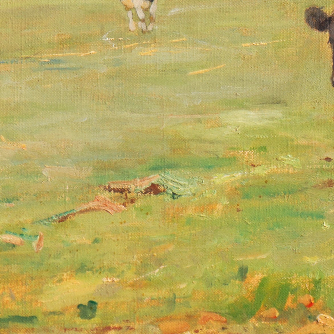 „ Rinder in der Pasture“, dänische impressionistische Landschaft, Öl, Paris, Frankreich  im Angebot 2