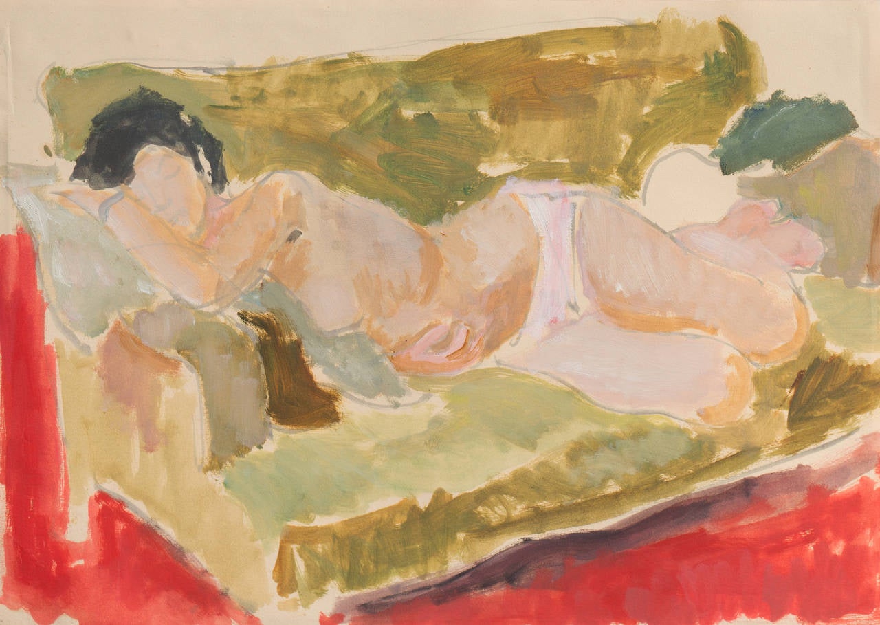 Victor Di Gesu Nude Painting - Reclining Nude
