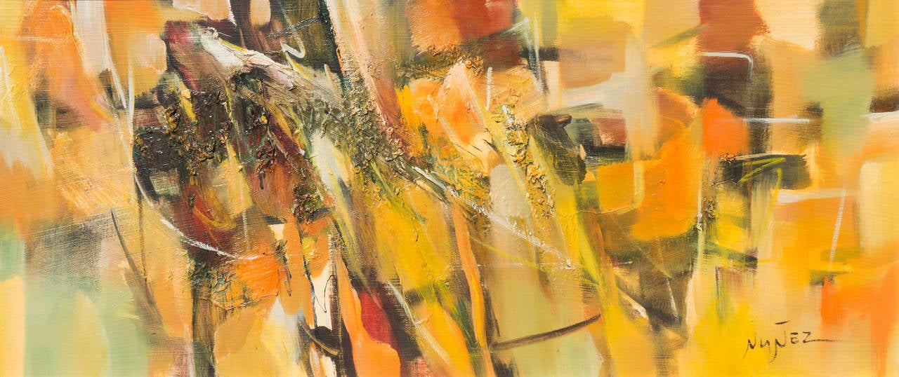 Guillermo Nuñez Abstract Painting - Large Autumnal Abstract