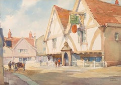 «road Street, Winchester », paysage urbain médiéval, Heatherly School of Fine Art