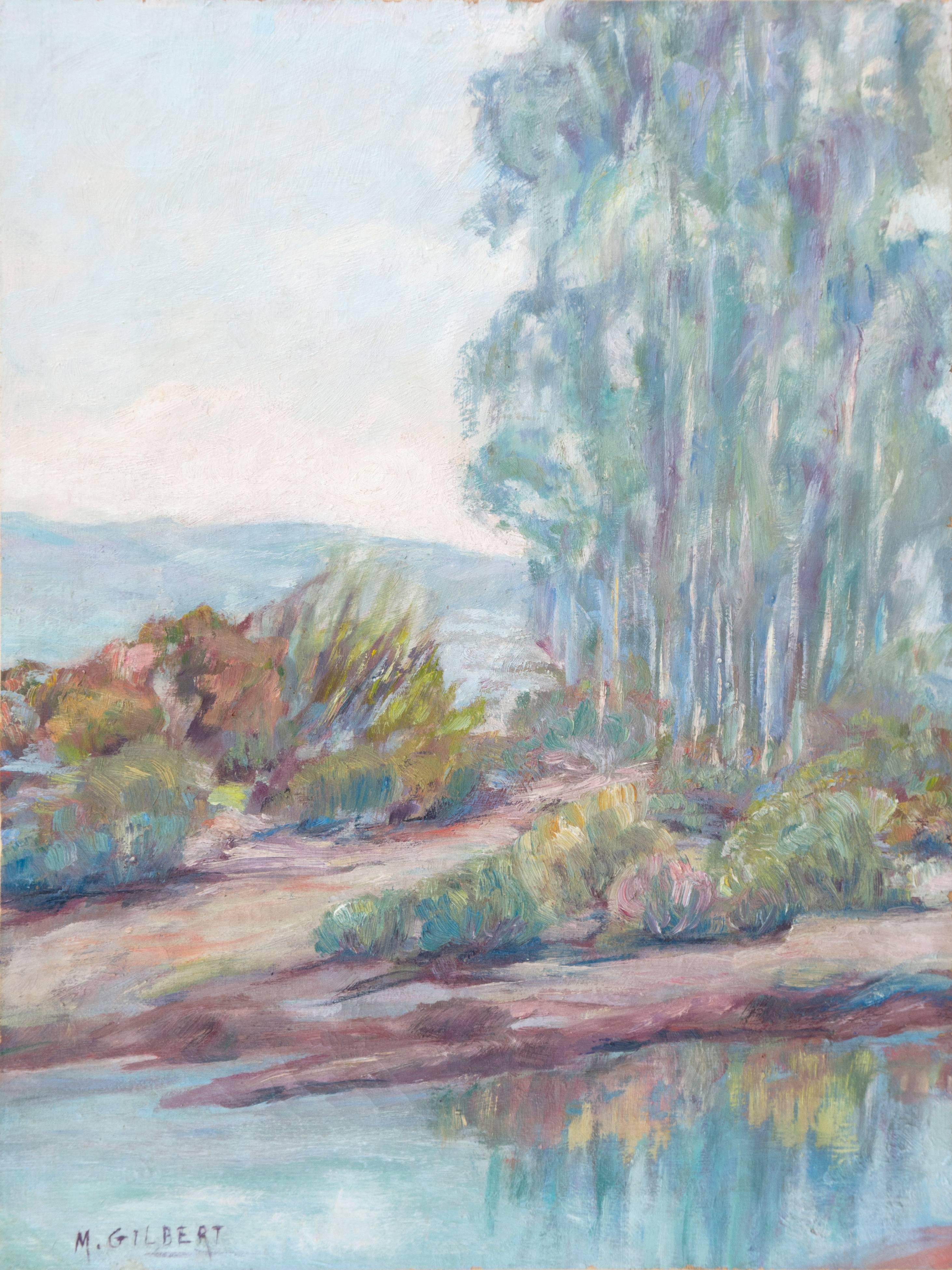 „River Landscape“, amerikanischer Impressionist, Carmel Art Association, Plein Air