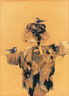 Scarecrow with Nesting Birds