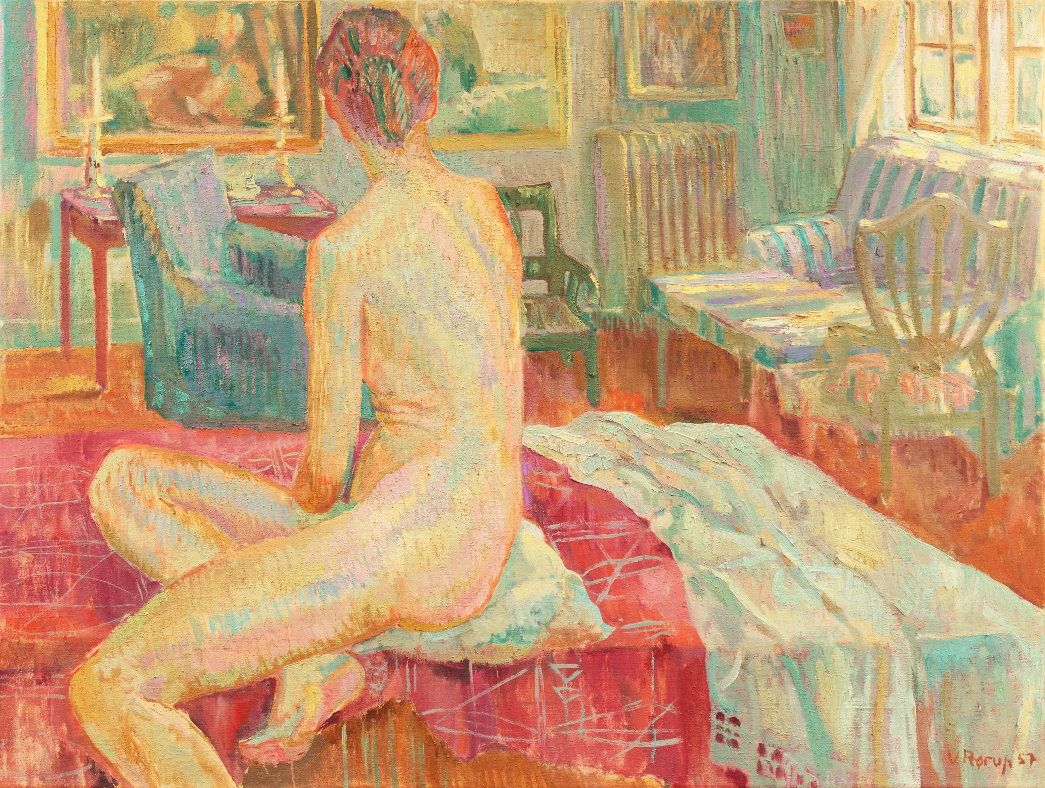 Figurative Painting di Viggo Rorup - Nello Studio dell'Artista