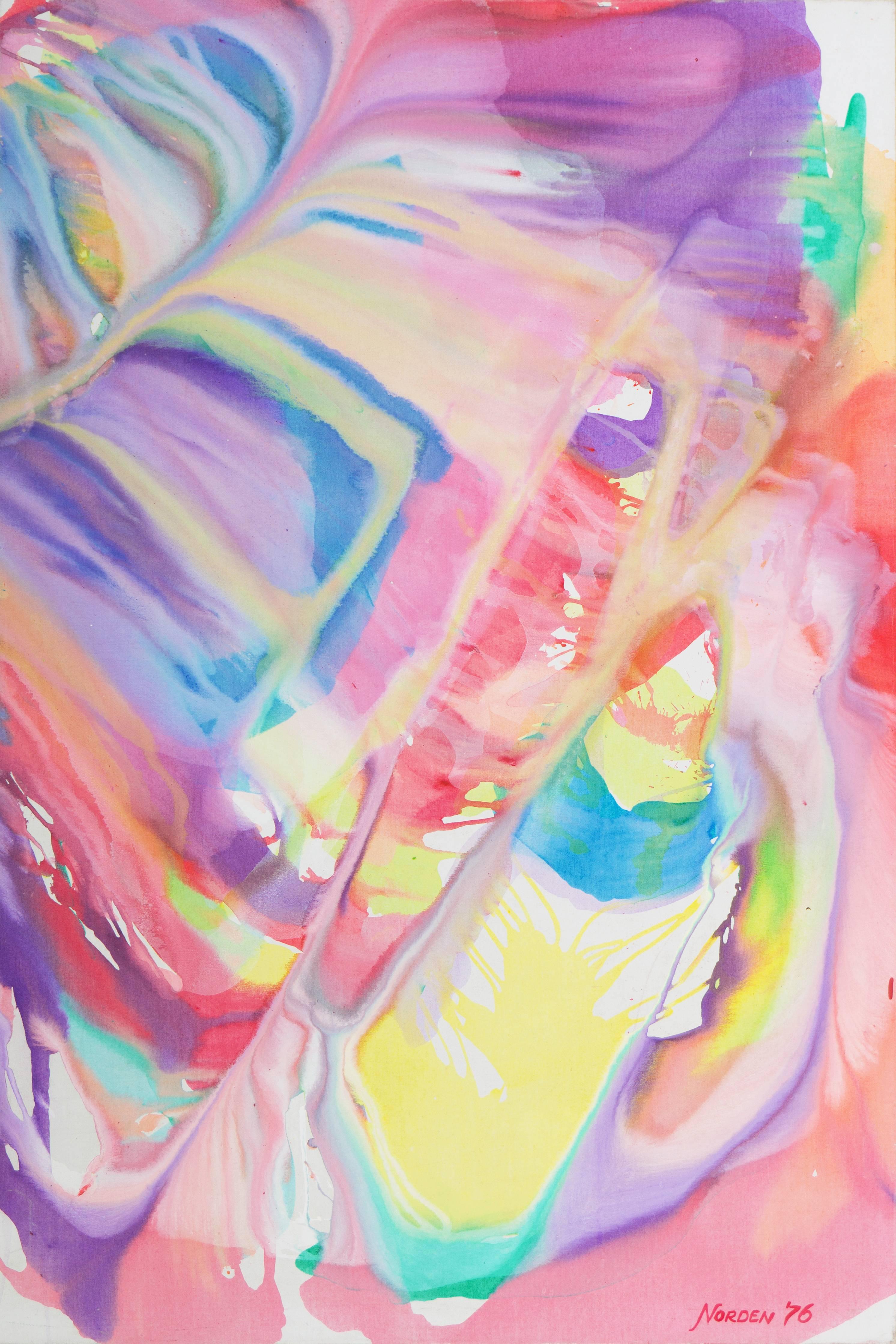Abstract Painting di Frealon Norden Bibbins - 'Organic Abstract', olio di grandi dimensioni dell'artista di San Francisco, Bay Area Abstraction