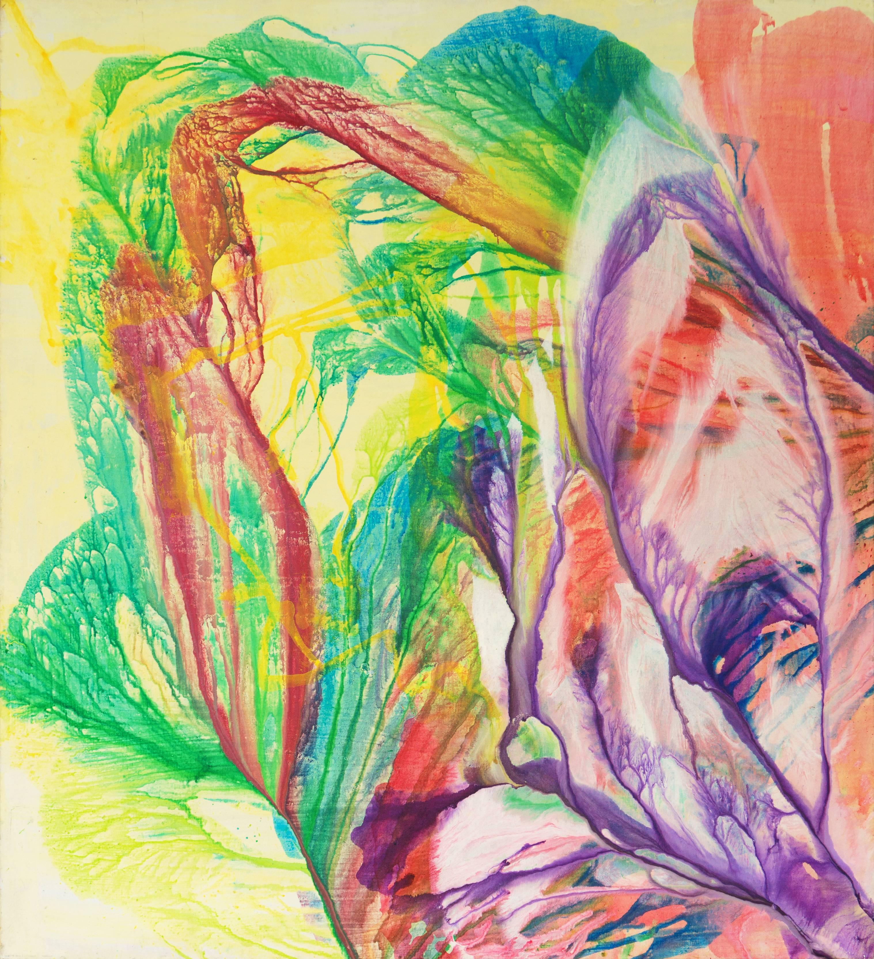 Frealon Norden Bibbins Abstract Painting - 'Ocean Flowers', San Francisco Symphony, Large Vibrant California Abstract