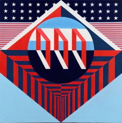 'Flag Medley', American School Pop Art, Red White and Blue, Stars and Stripes