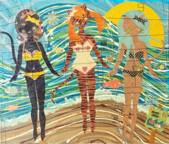 'Kitties at the Beach', Cristina Sayers, Contemporary California Artist