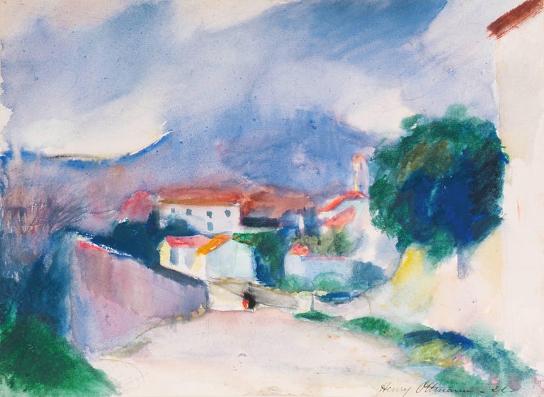 Henri Ottmann Landscape Art - 'Rain in Provence', French Post-Impressionist artist, MAM Paris