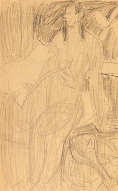 « Nu assis avec Mandolin », Paris, Louvre, Salon d'Automne, Ac. Chaumière, LACMA
