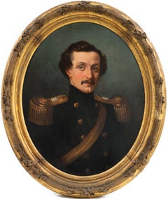 Ritratto di un ufficiale di cavalleria", Union Army, Militaria, OIl, Guerra Civile Americana