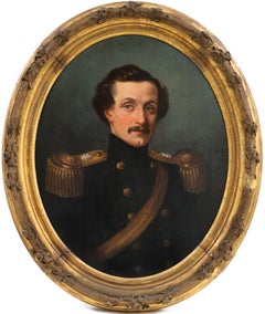 'Portrait of a Cavalry Officer', Union Army, Militaria, OIl, American Civil War