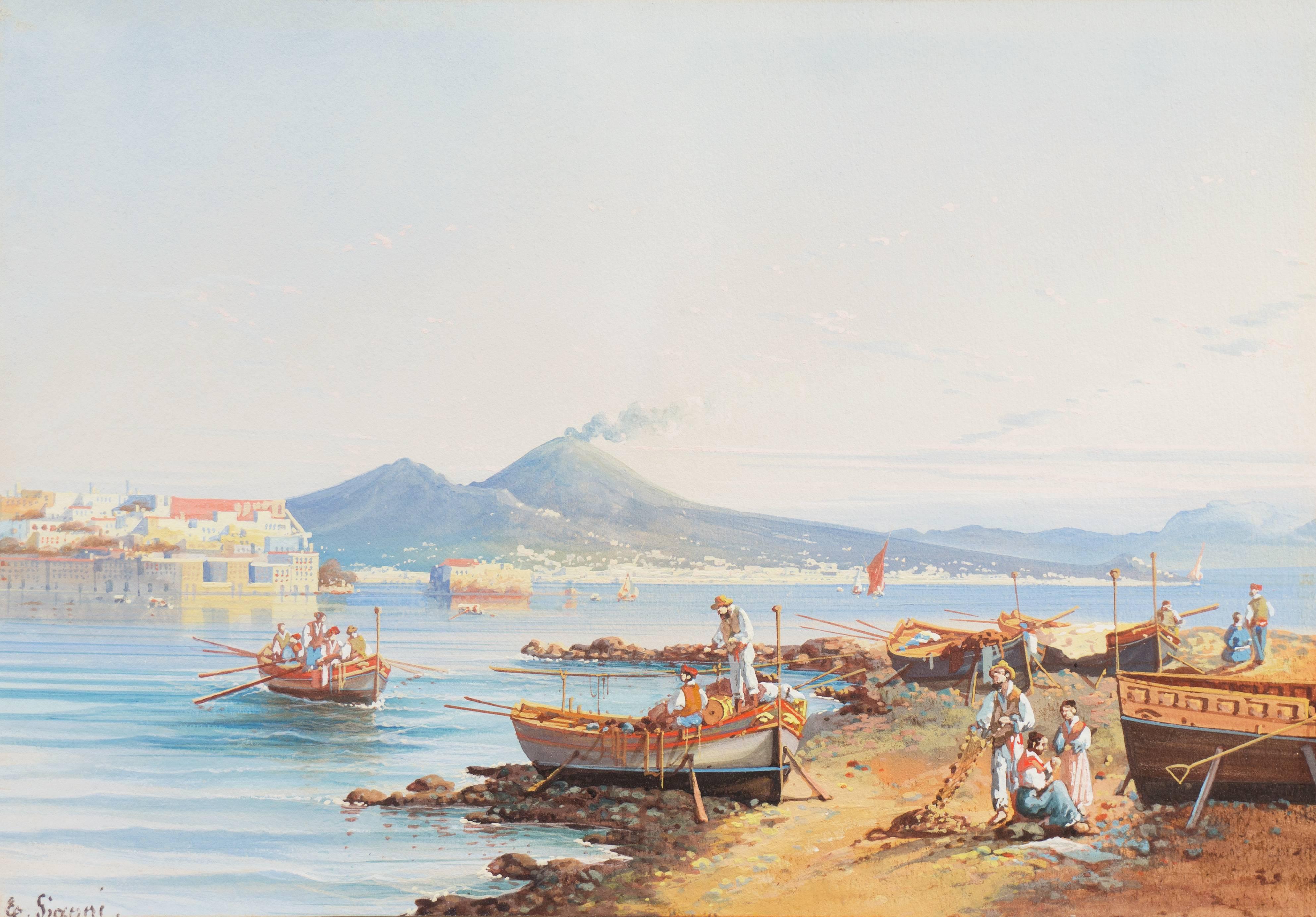 The Bay of Naples with Vesuvius