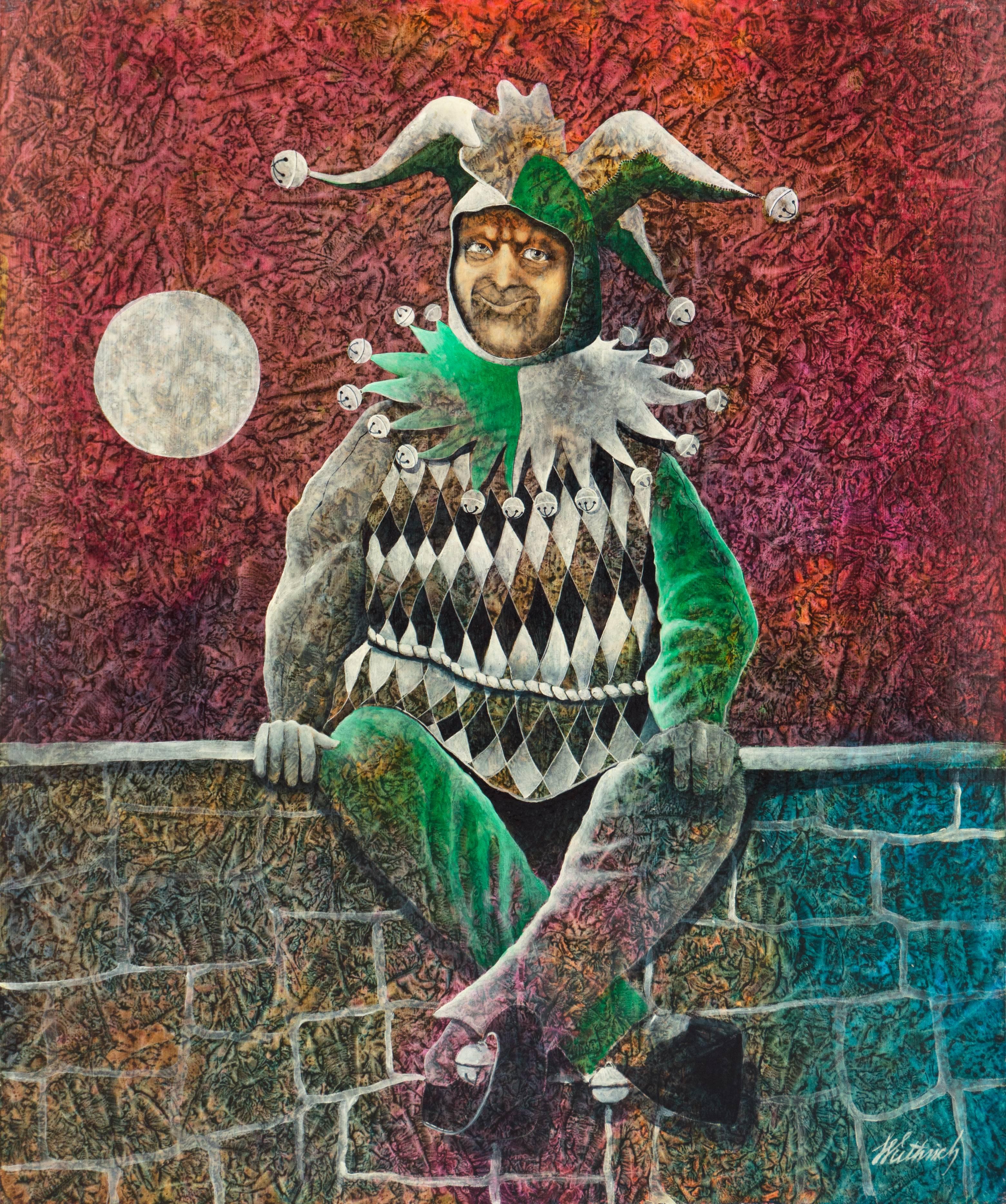 Dan Wuthrich Portrait Painting - Seated Jester