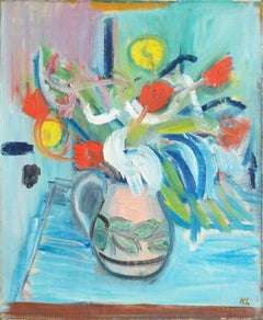 'Red and Yellow Tulips in a Blue Room', Salon d'Automne, Charlottenborg, Oslo