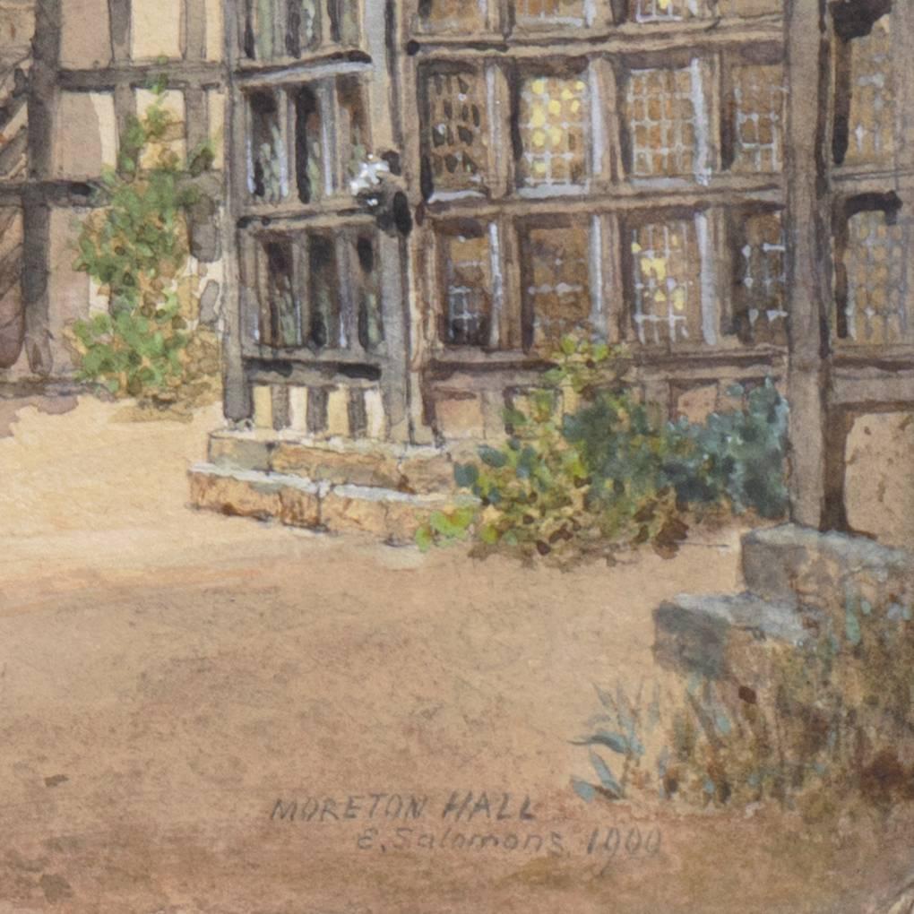 „Little Moreton Hall, Cheshire, England“, Tudor Architecture, National Gallery – Art von Edward Salomons