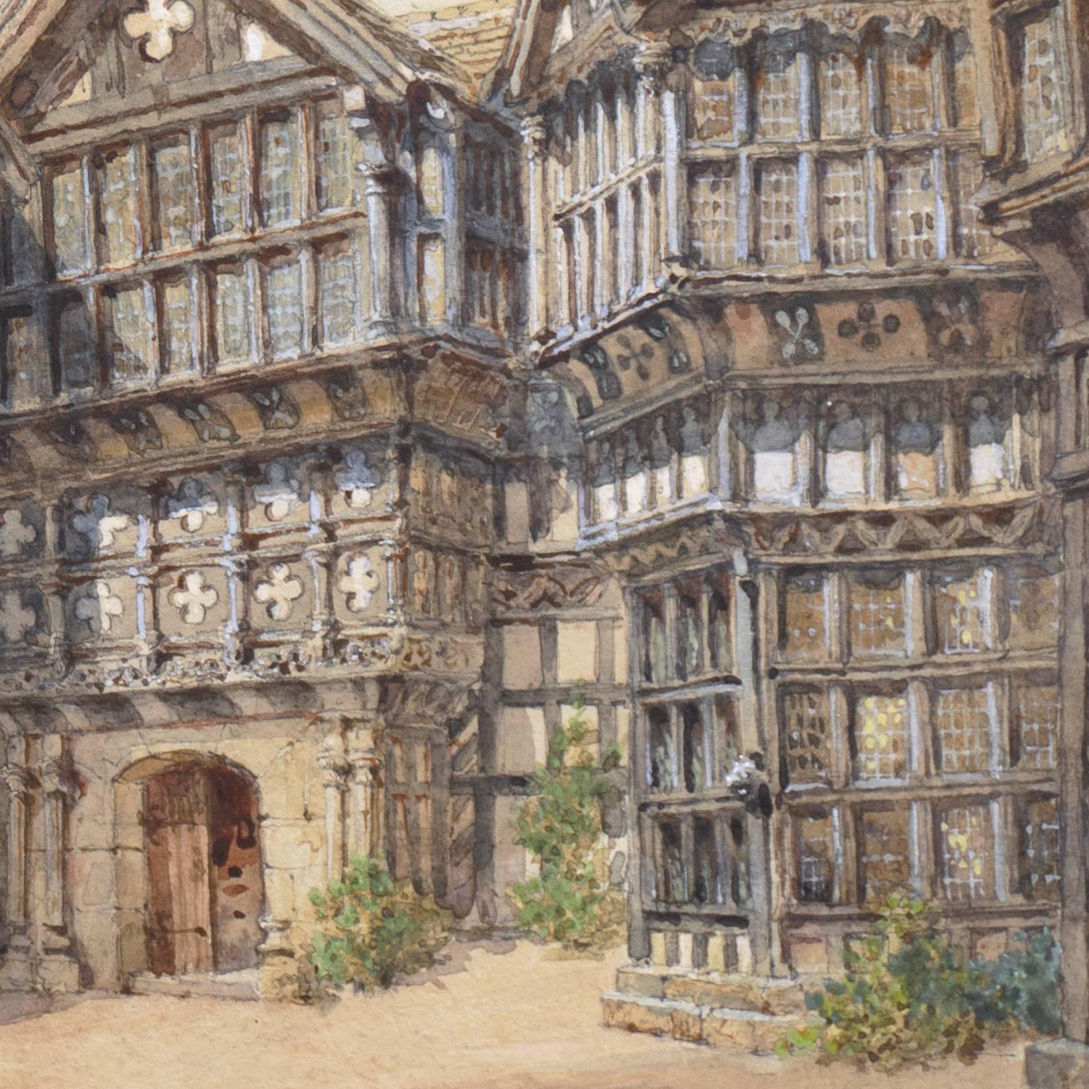 „Little Moreton Hall, Cheshire, England“, Tudor Architecture, National Gallery im Angebot 1