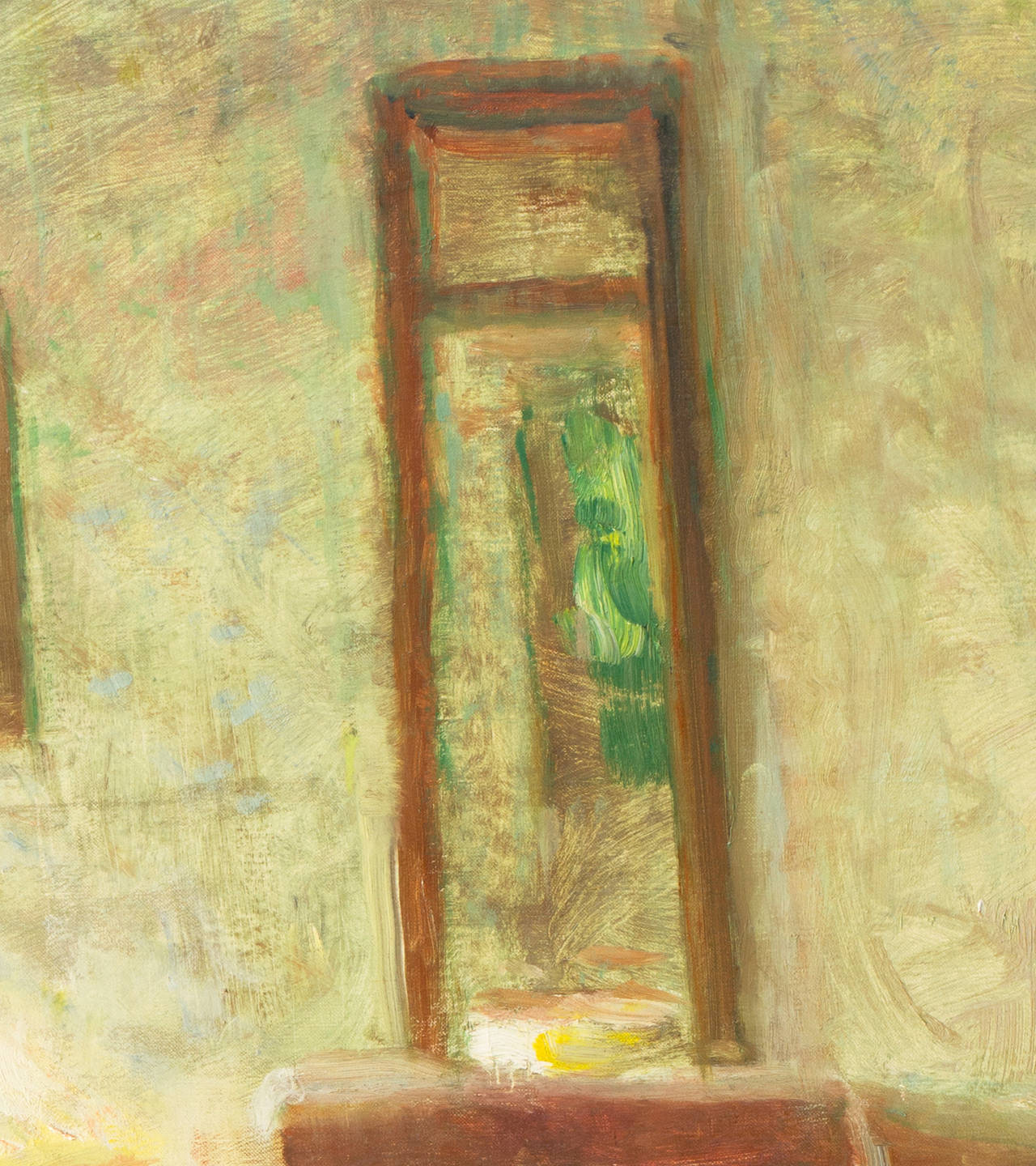 'Interior with Mirror', Danish, Royal Academy of Fine Art, Copenhagen, Benezit - Post-Impressionist Painting by Julius Paulsen